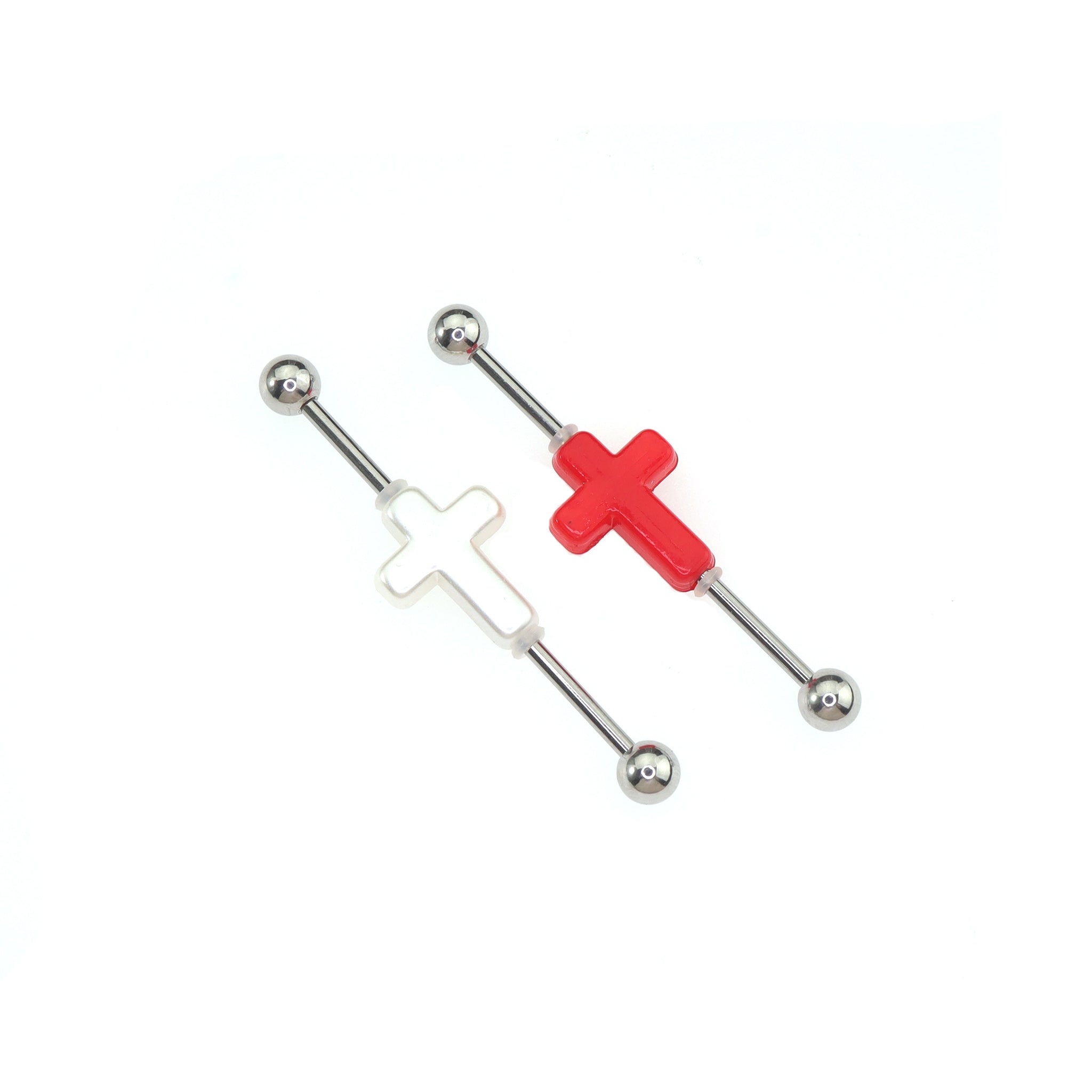 3D Resin Cross stainless steel Industrial Barbell