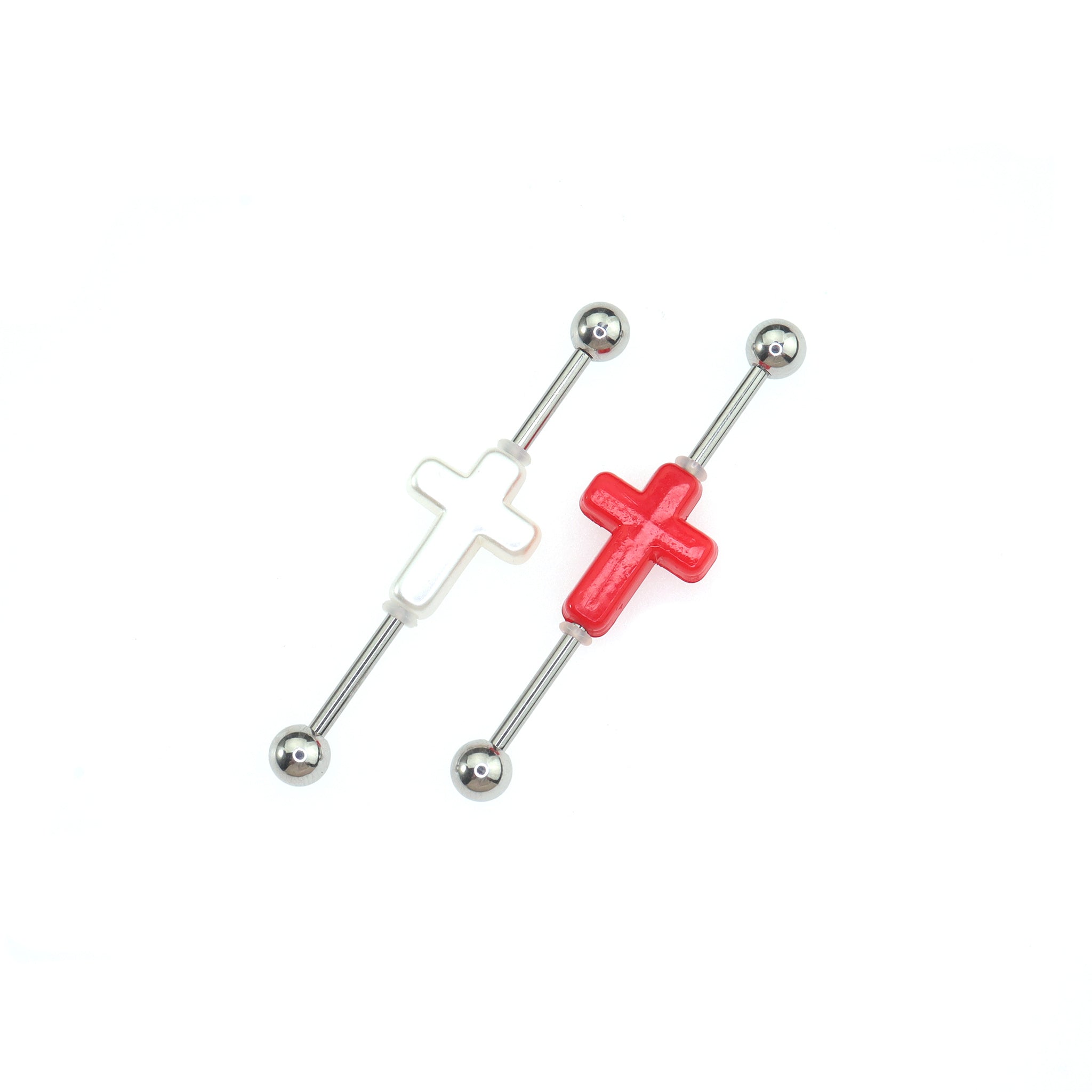 3D Resin Cross stainless steel Industrial Barbell