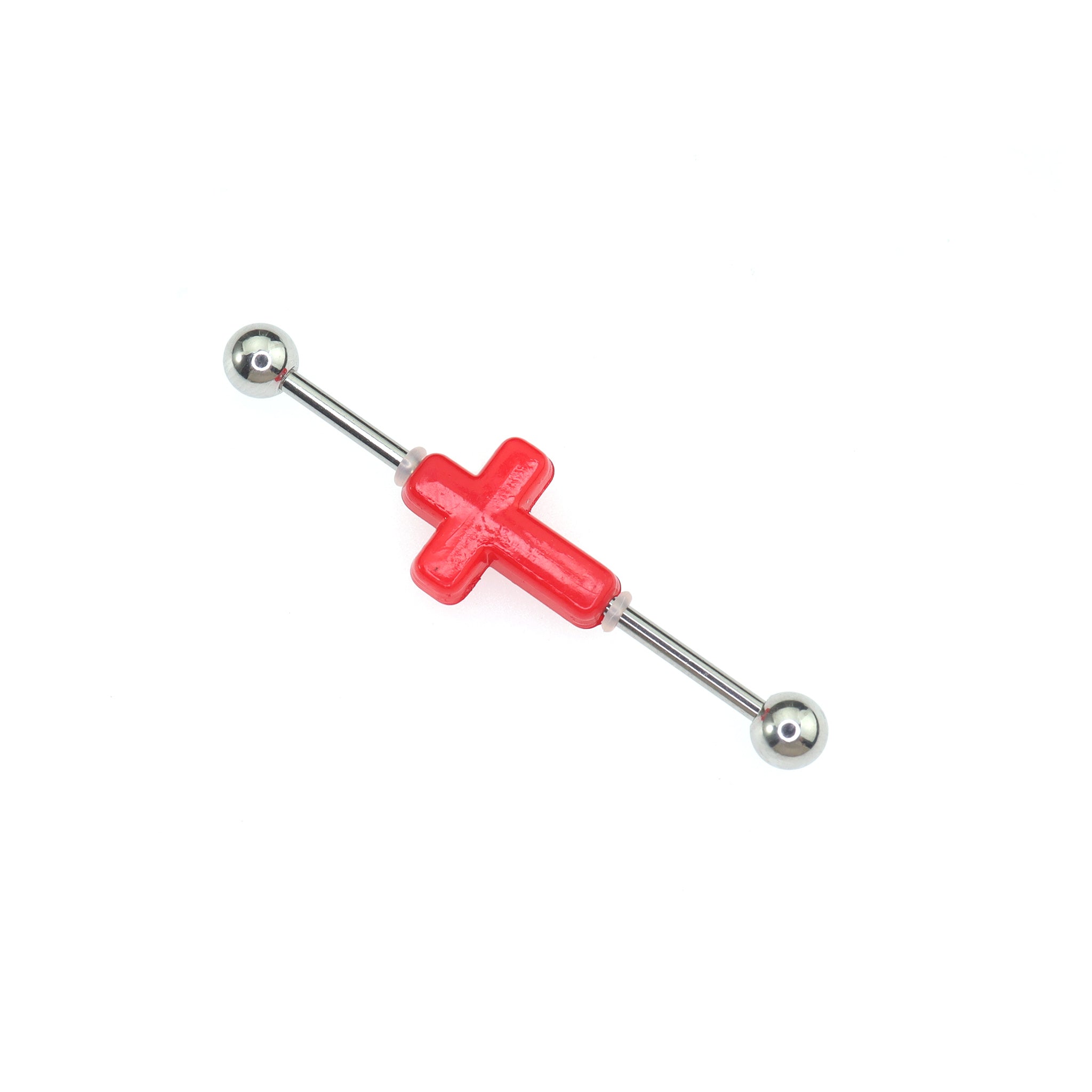 3D Resin Cross stainless steel Industrial Barbell