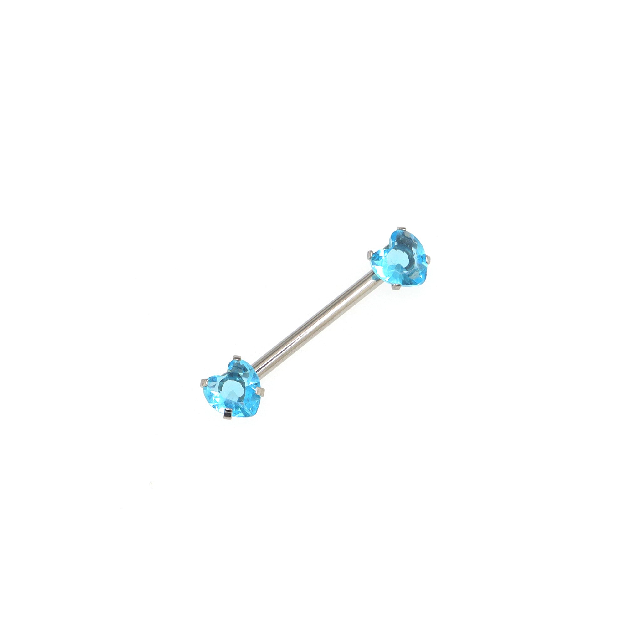 Heart CZ Stainless Steel Nipple Rings
