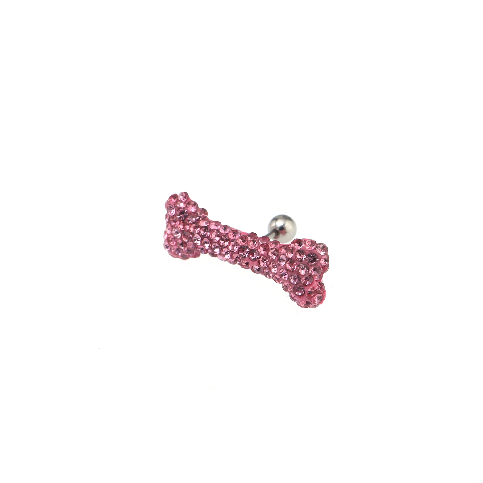 Resin Large Bone Full Crysta Stainless Steel Ear Studs