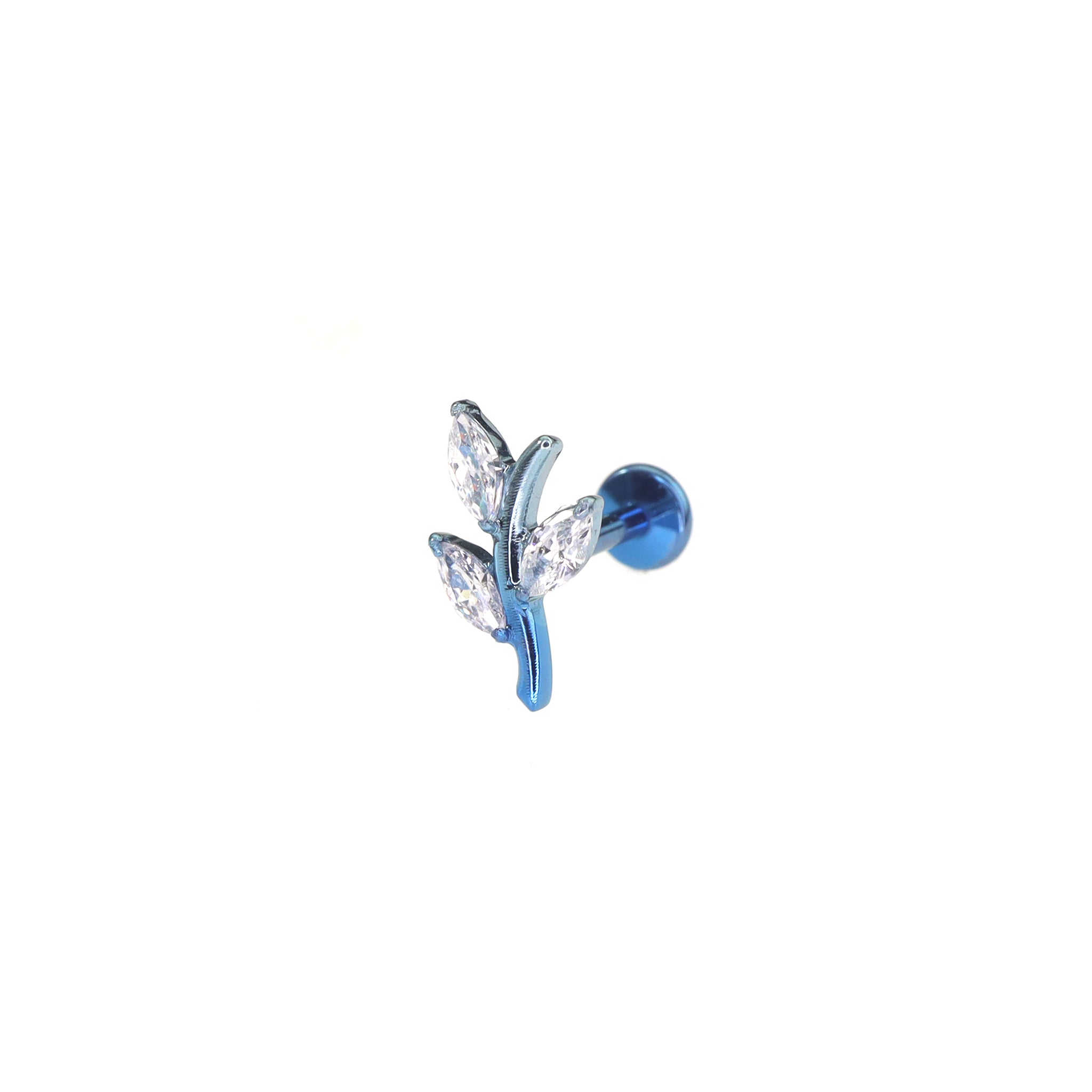 CZ Branch Titanium Ear Studs