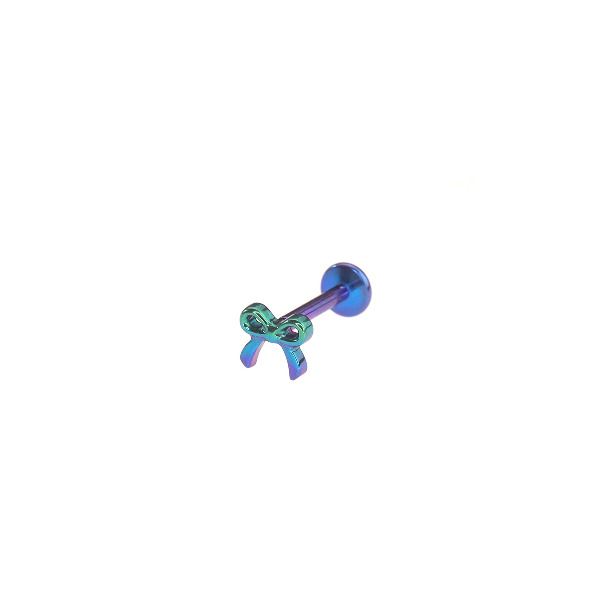 Mini Openwork Bow Titanium Ear Studs