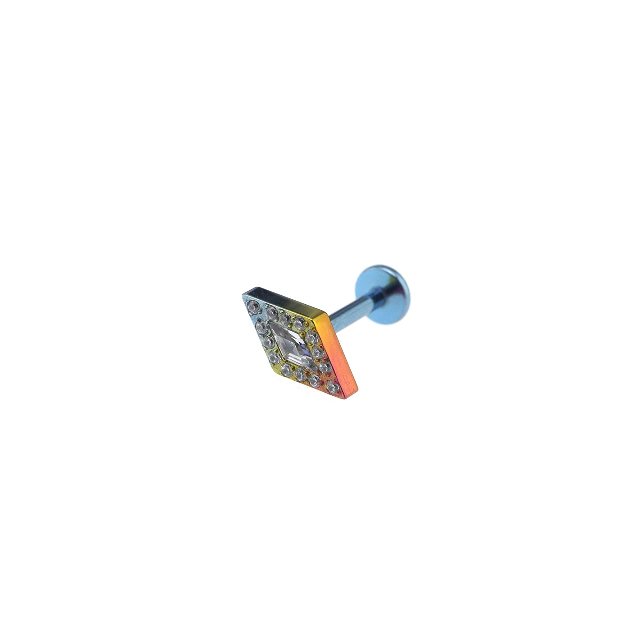CZ Diamond Internally Threaded Titanium Studs
