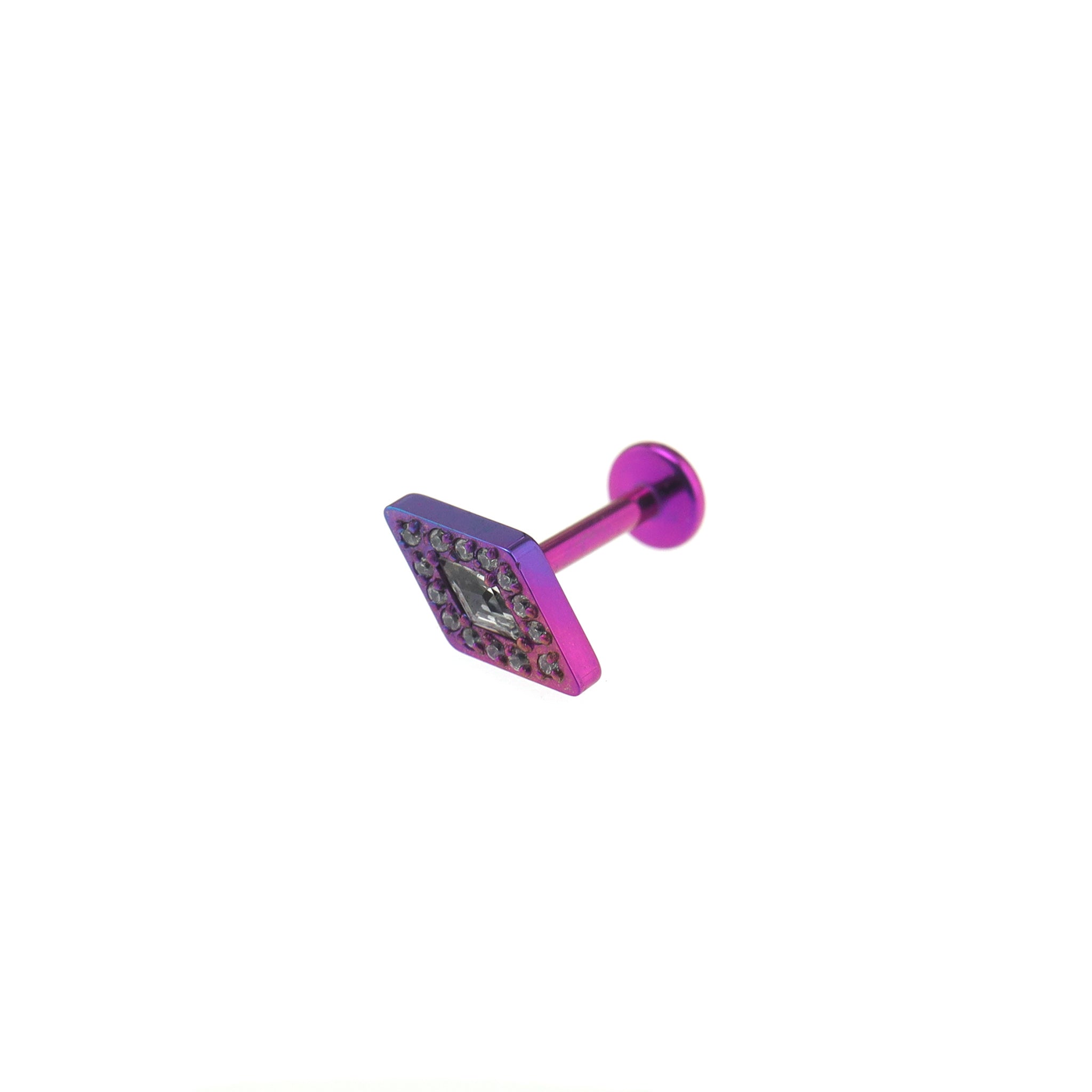 CZ Diamond Internally Threaded Titanium Studs