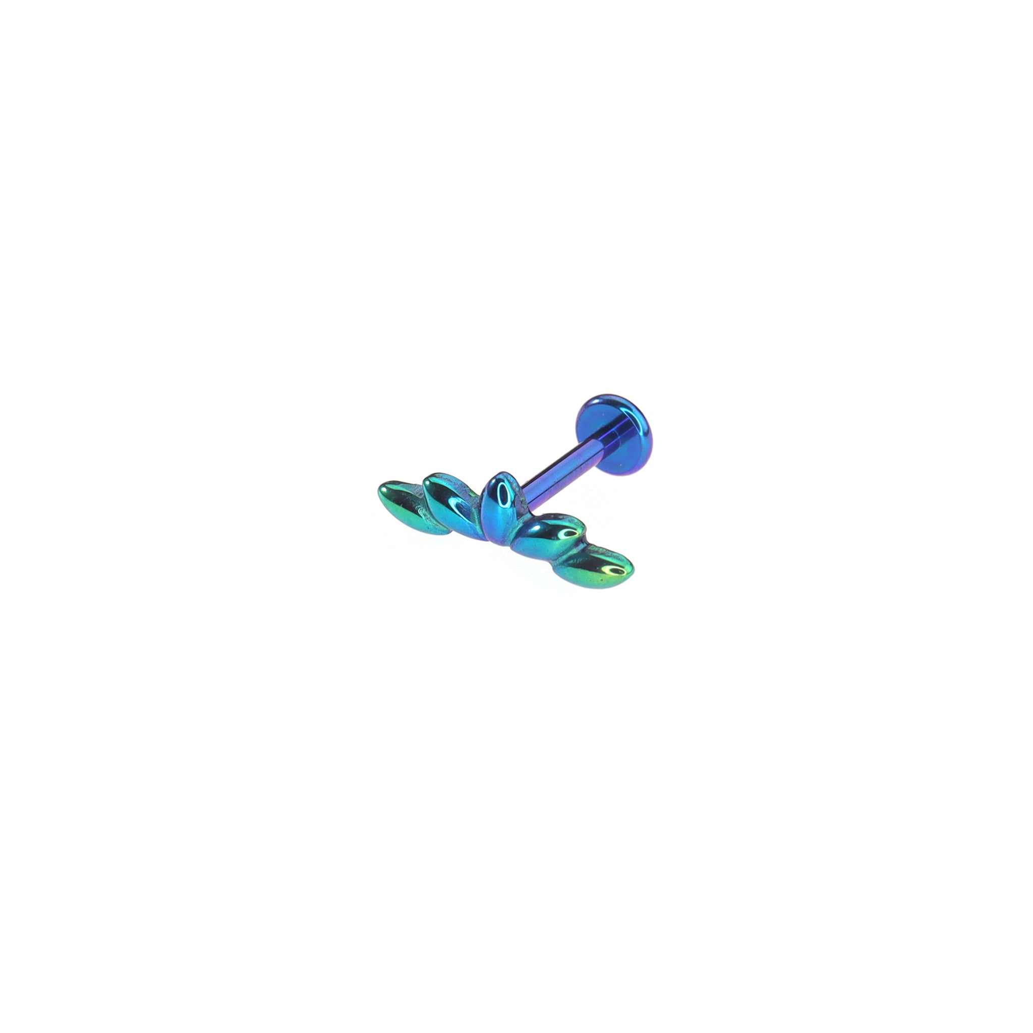 Petal & Leaf Internally Threaded Titanium Ear Studs