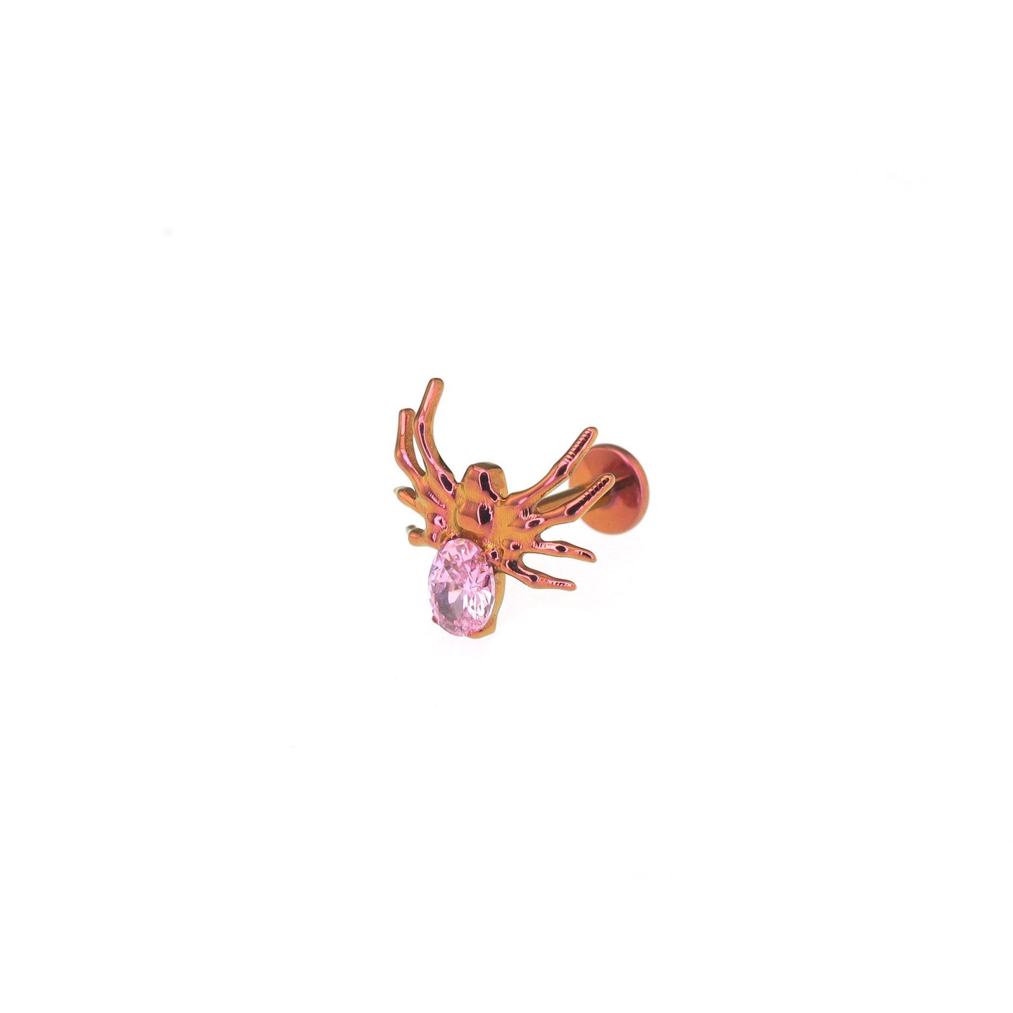 Crystal Spider Titanium Ear Studs