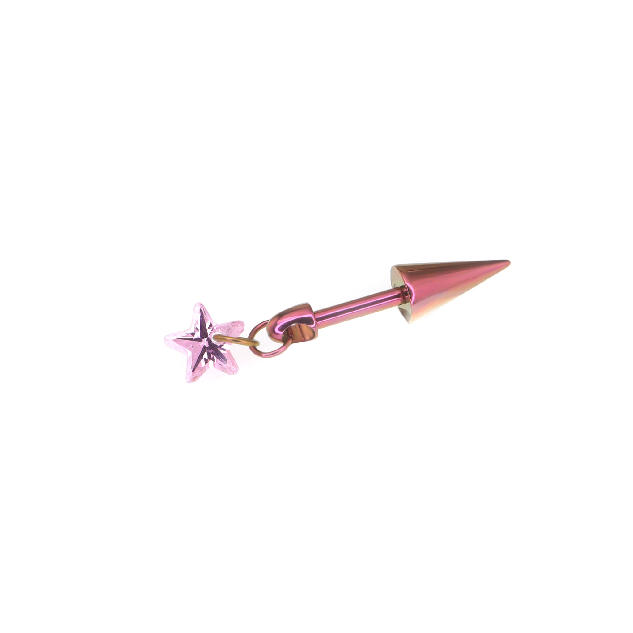 Spike & CZ Screwdriver Titanium Helix Studs