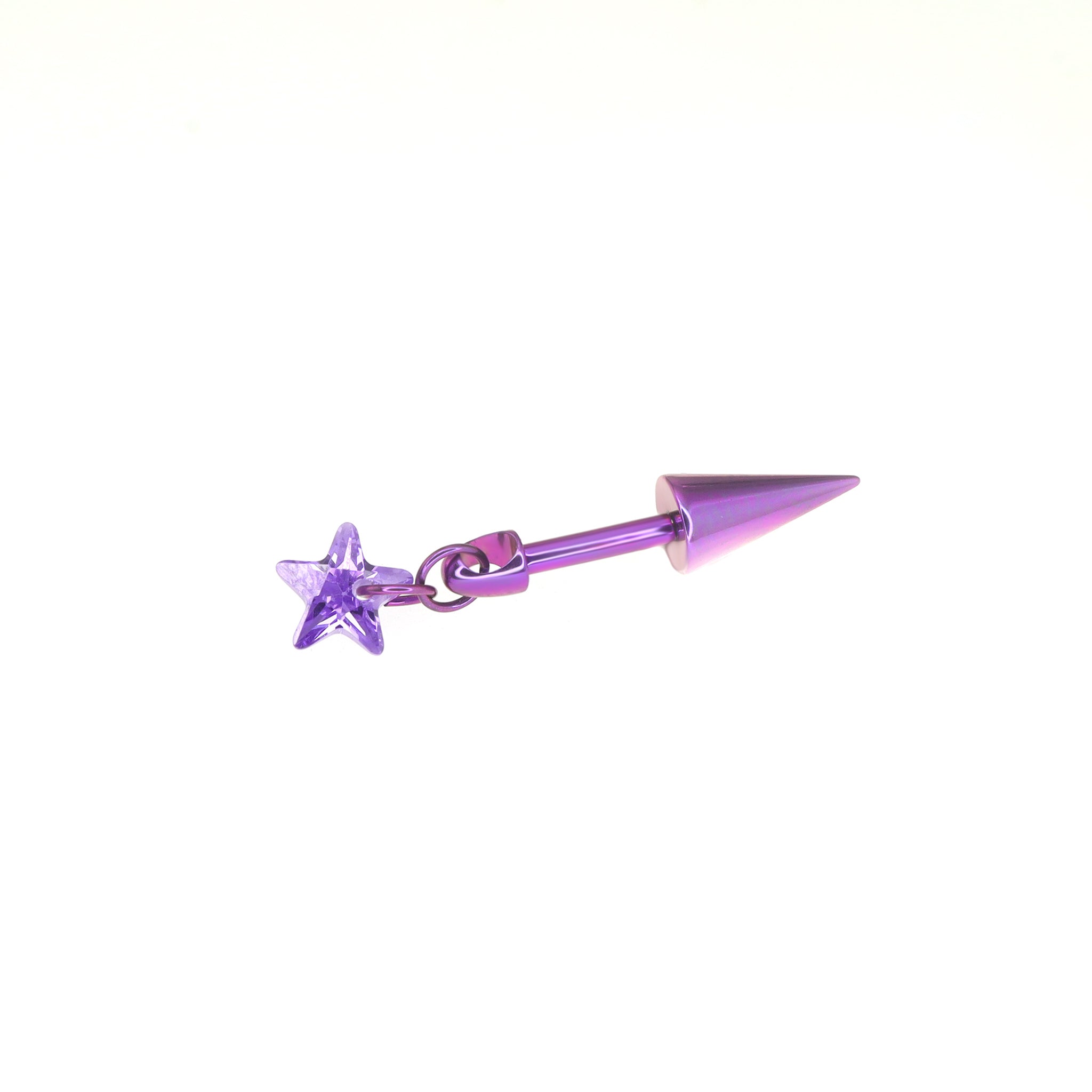 Spike & CZ Screwdriver Titanium Helix Studs