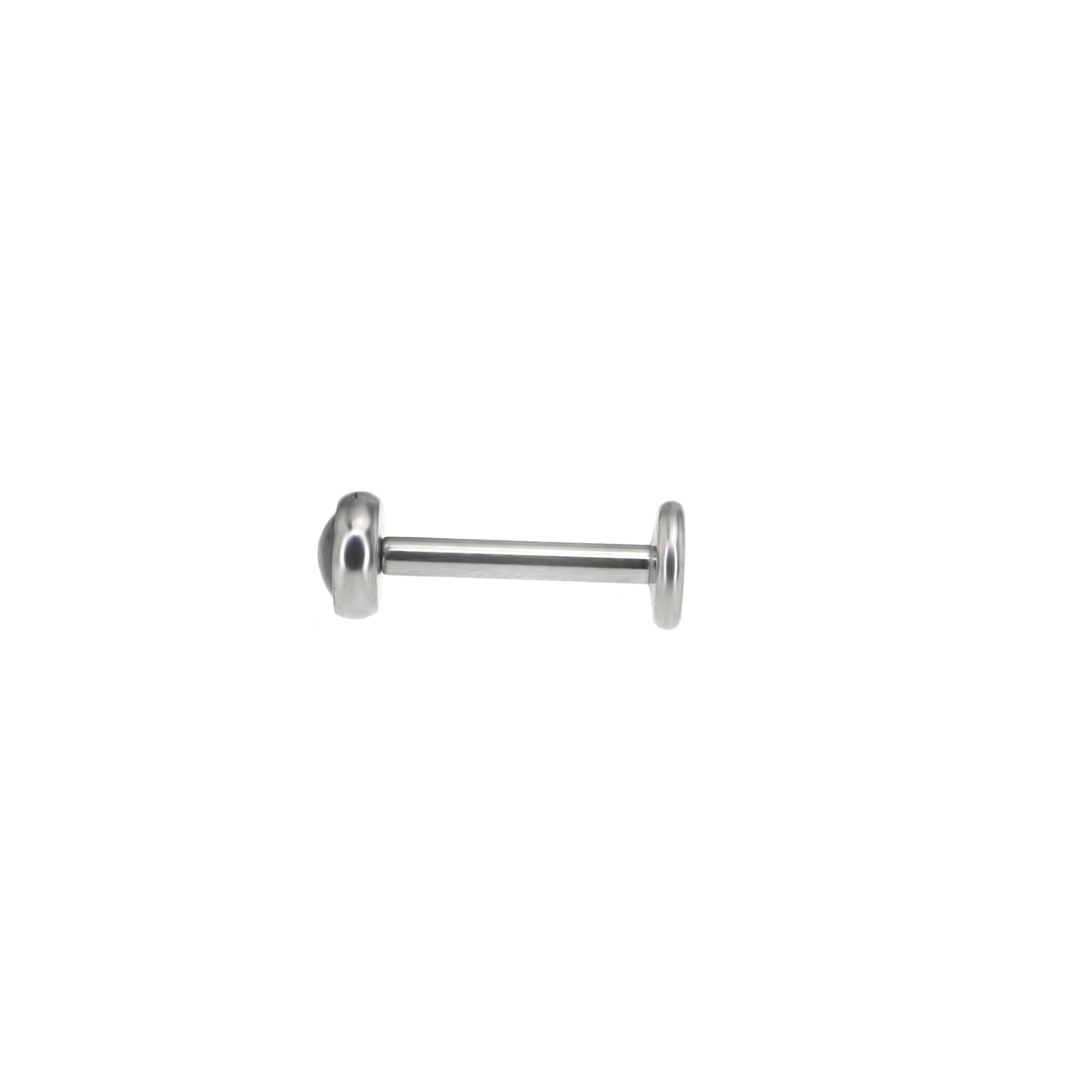 Bezel-Set Jade-Inspired Algae Titanium Labret Studs
