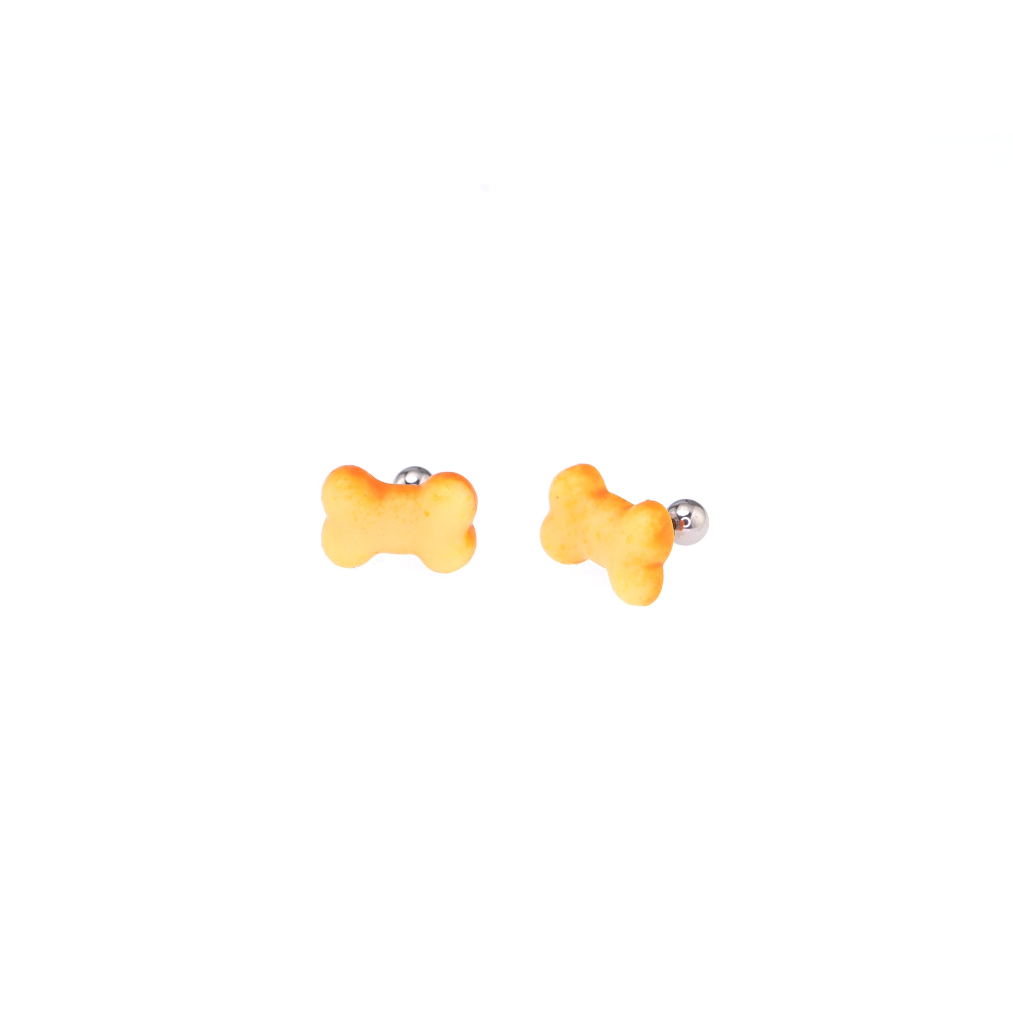 Resin Bone-Shaped Bread stainless steel Ear Studs