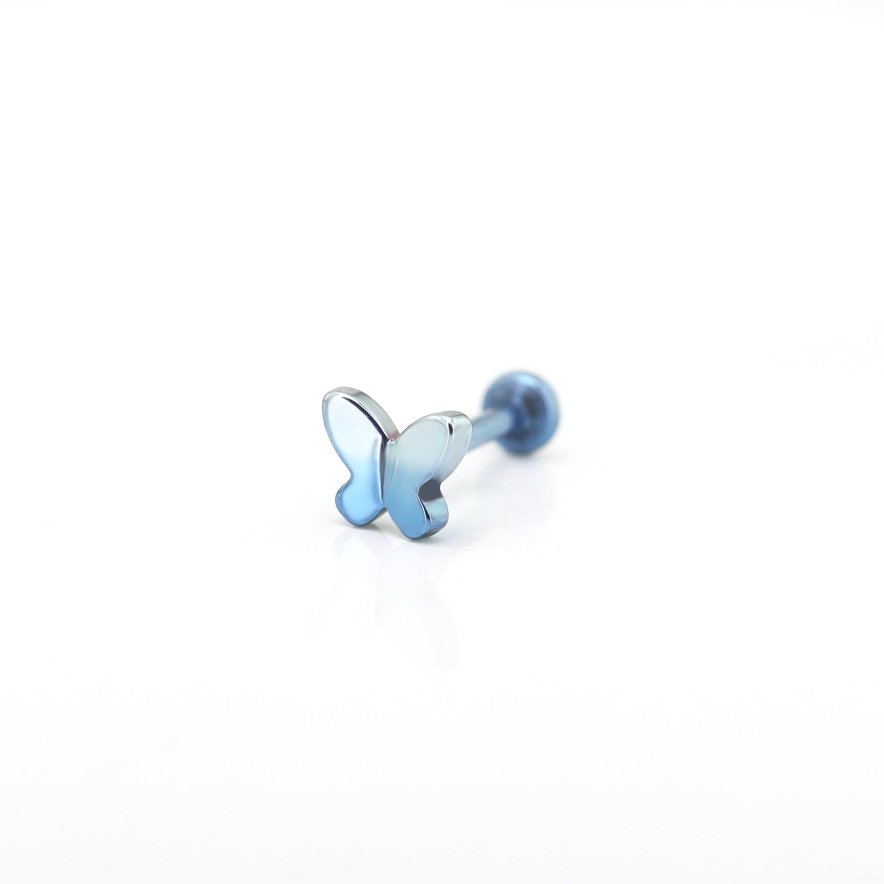 Butterfly Titanium Threadless Pin