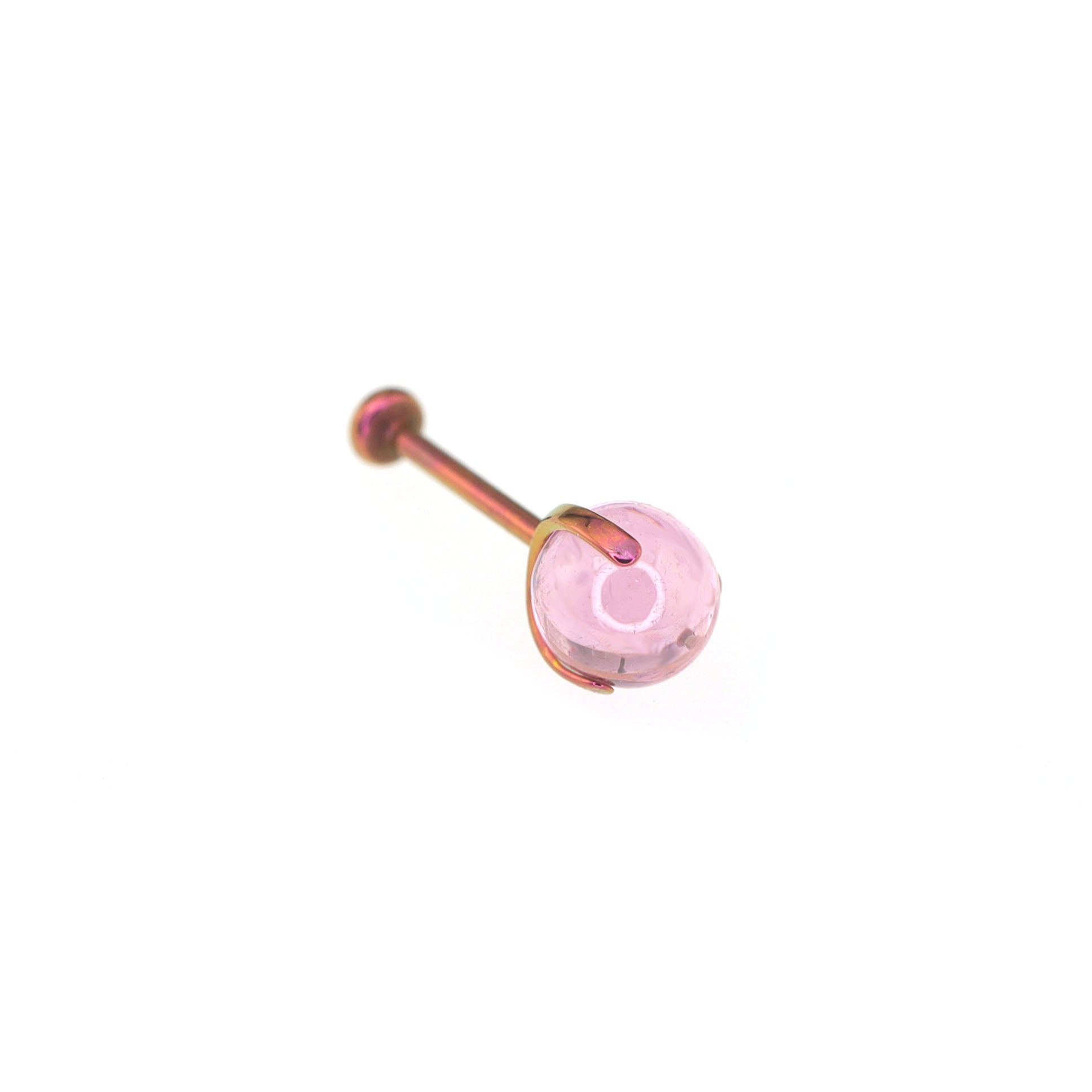 CZ Ball Titanium Threadless Pin