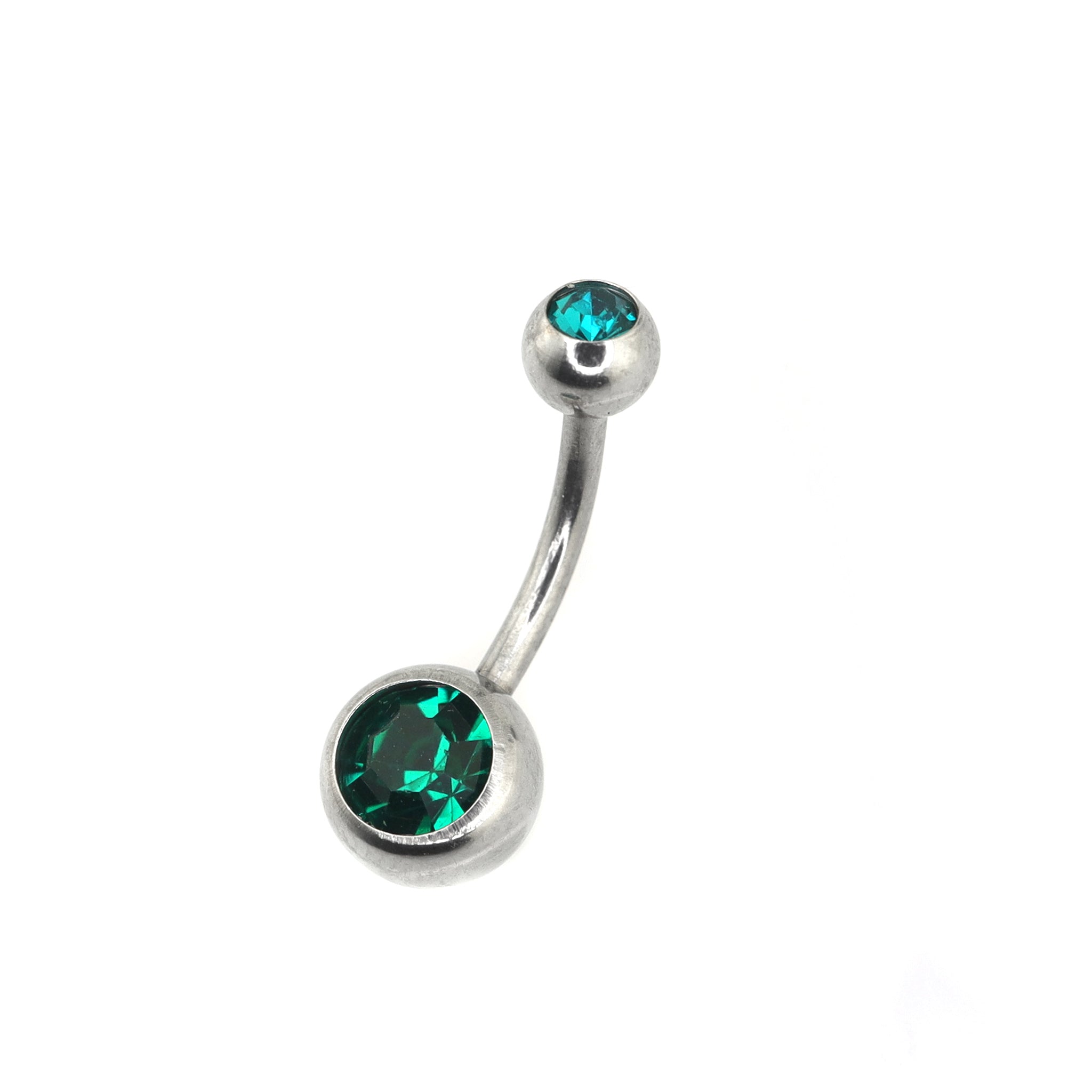 9PCS Crystal Rhinestone Belly Stainless Steel Button Ring Set