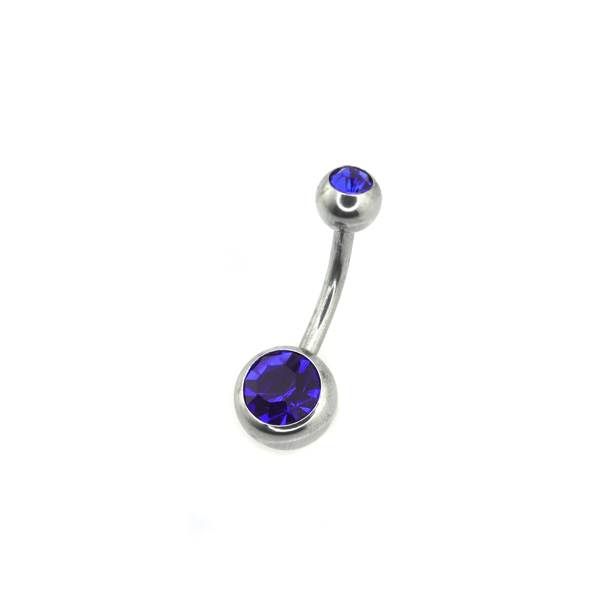 9PCS Crystal Rhinestone Belly Stainless Steel Button Ring Set