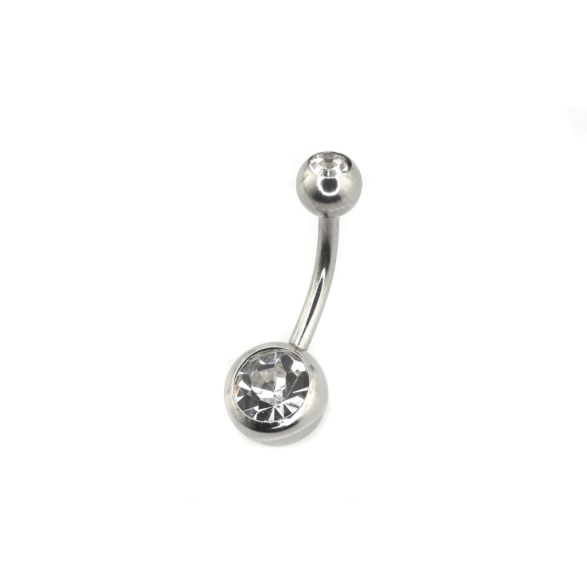 9PCS Crystal Rhinestone Belly Stainless Steel Button Ring Set