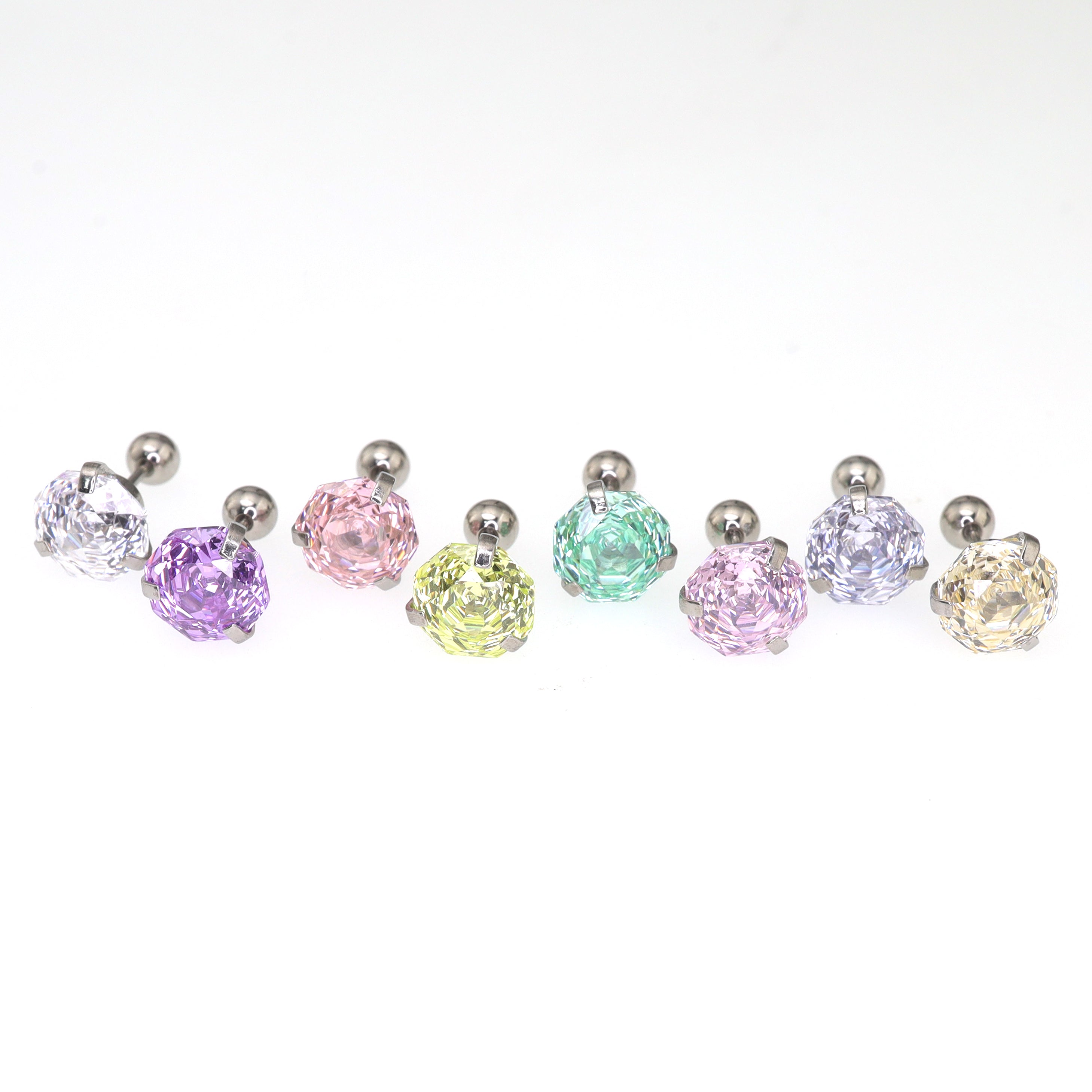 6mm Rose Cut CZ Ear Stud
