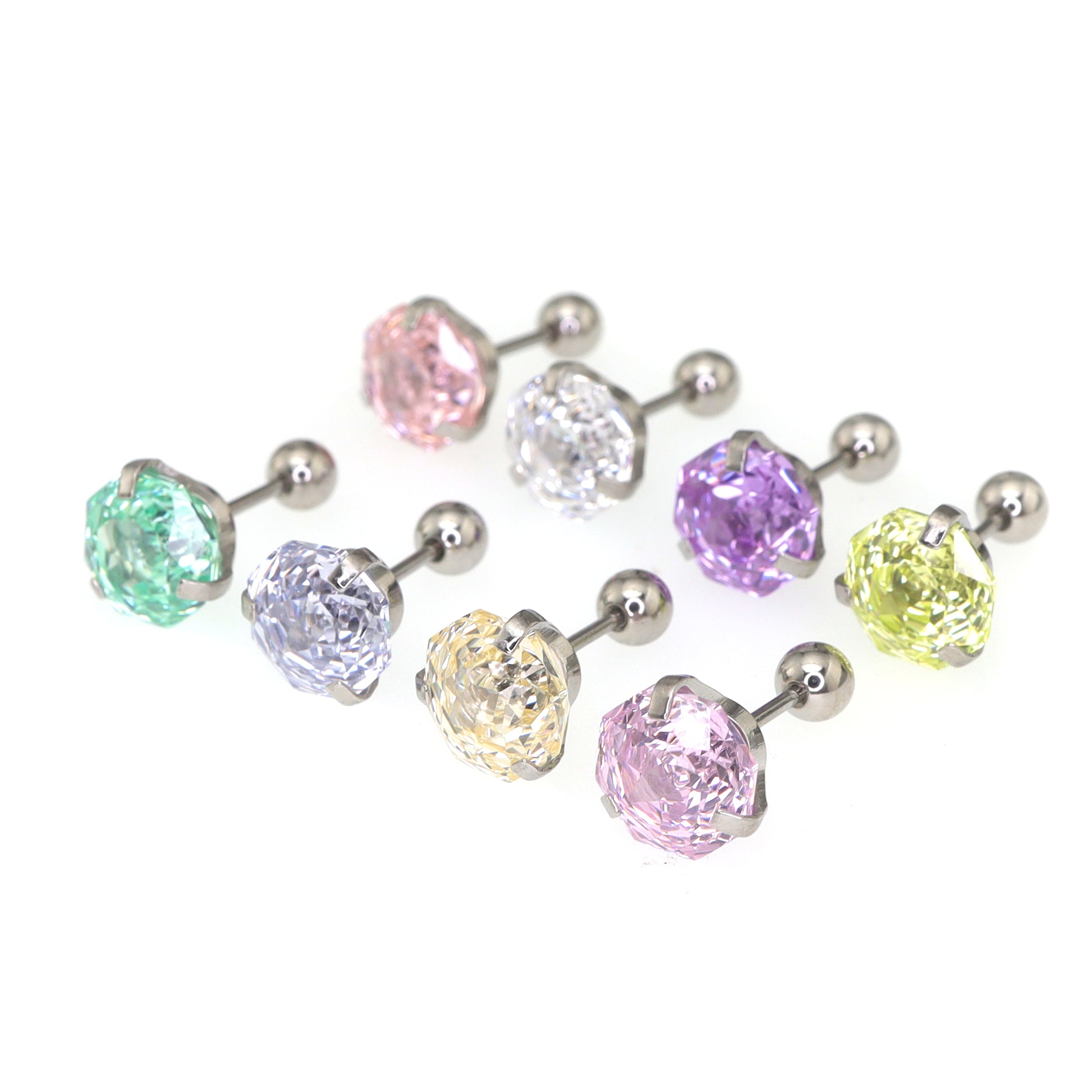 6mm Rose Cut CZ Ear Stud
