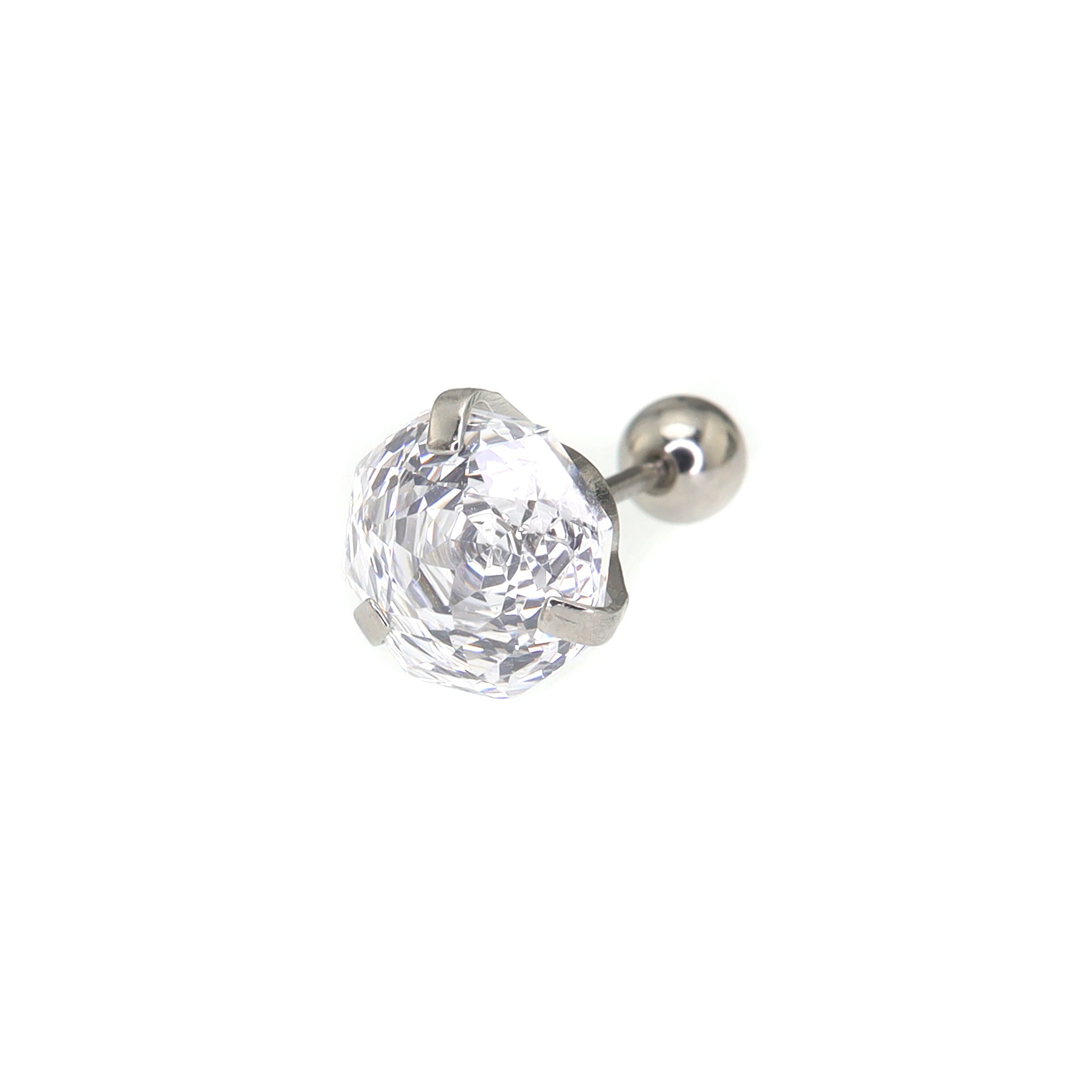 6mm Rose Cut CZ Ear Stud