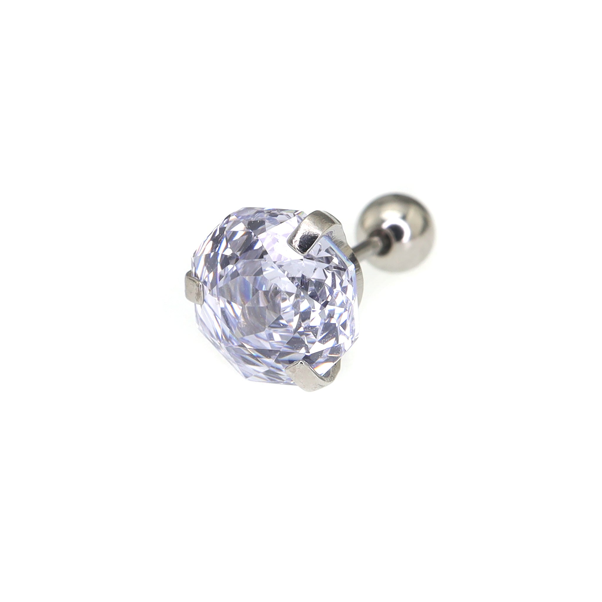 6mm Rose Cut CZ Ear Stud