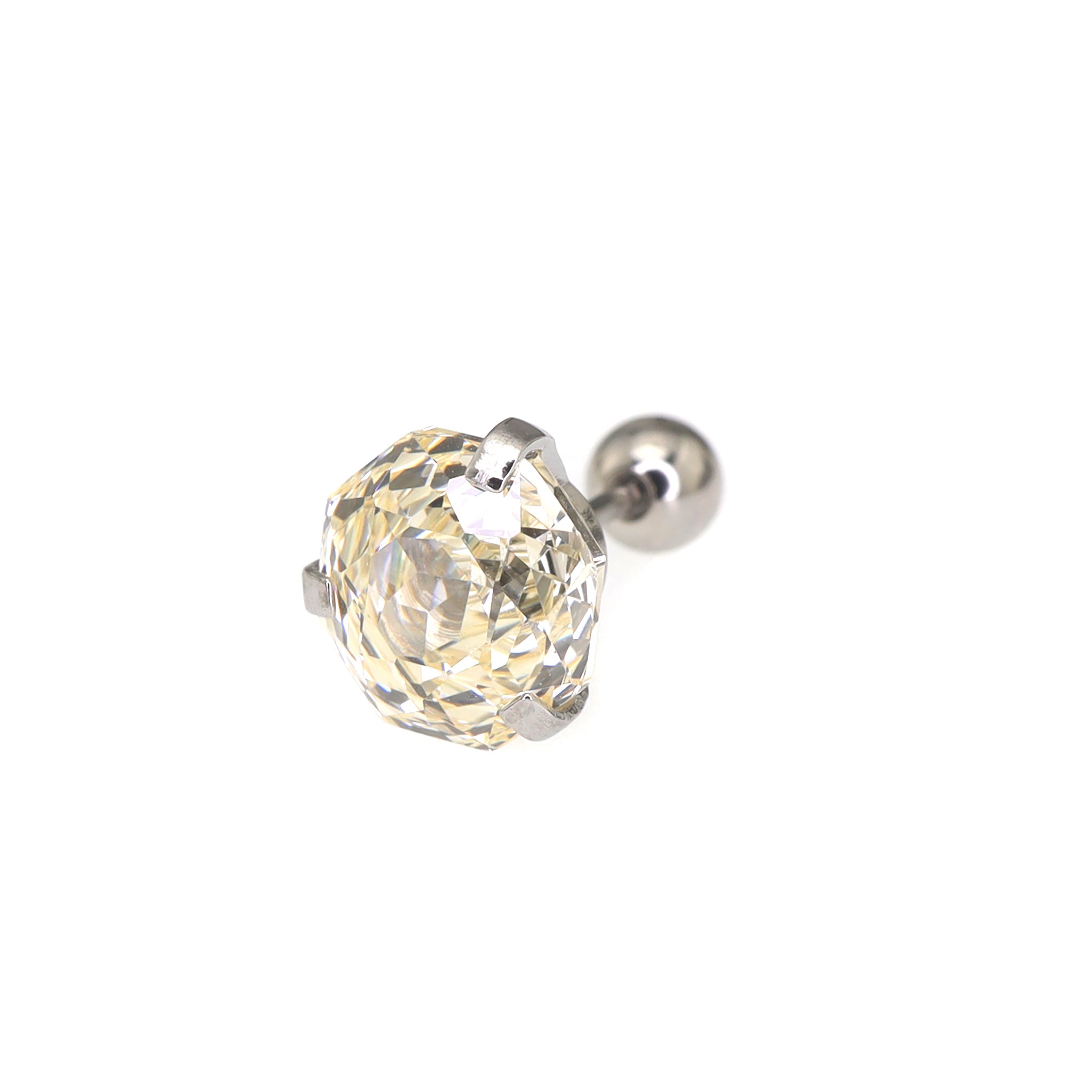 6mm Rose Cut CZ Ear Stud