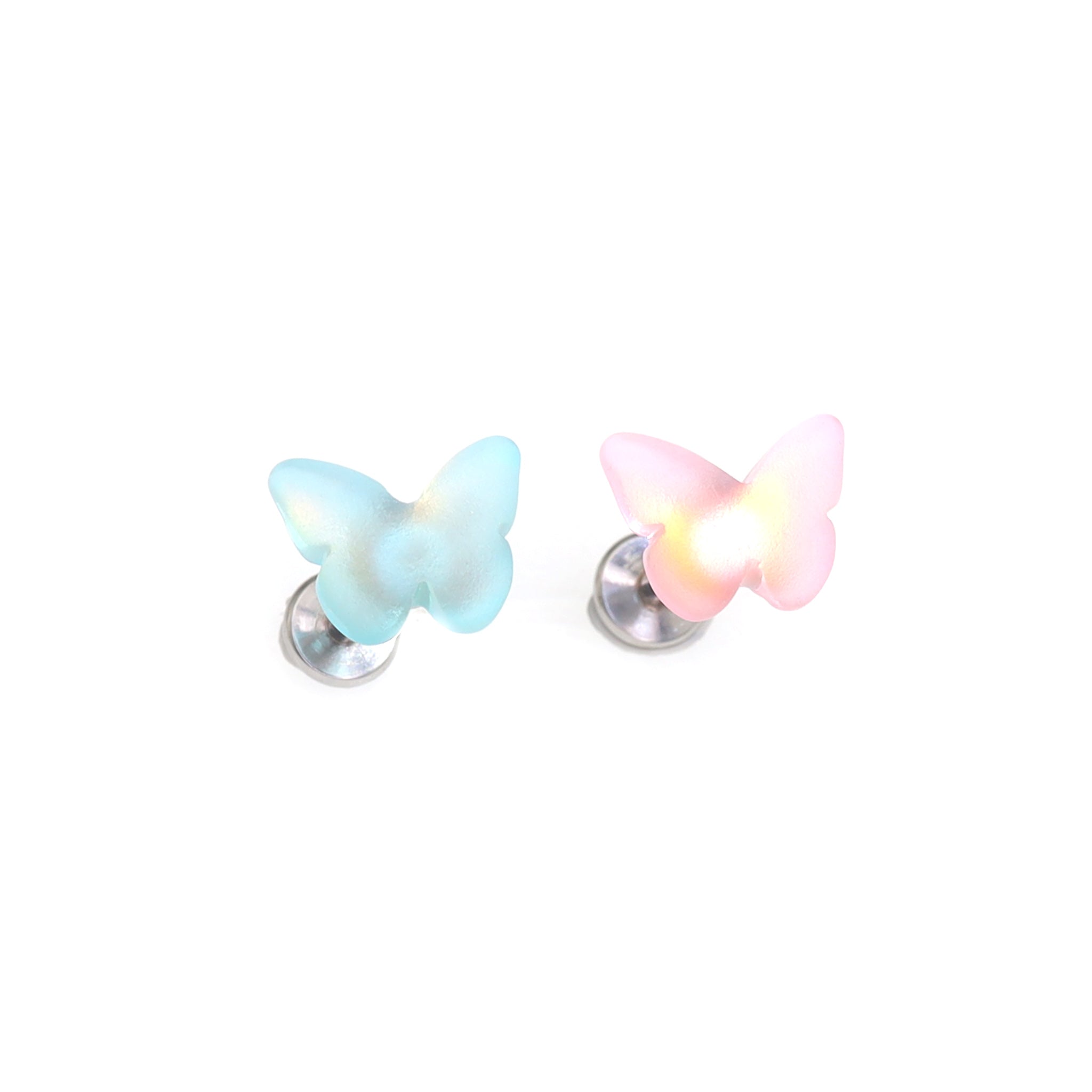Colorful Resin Butterfly Internally Threaded Stud ph1