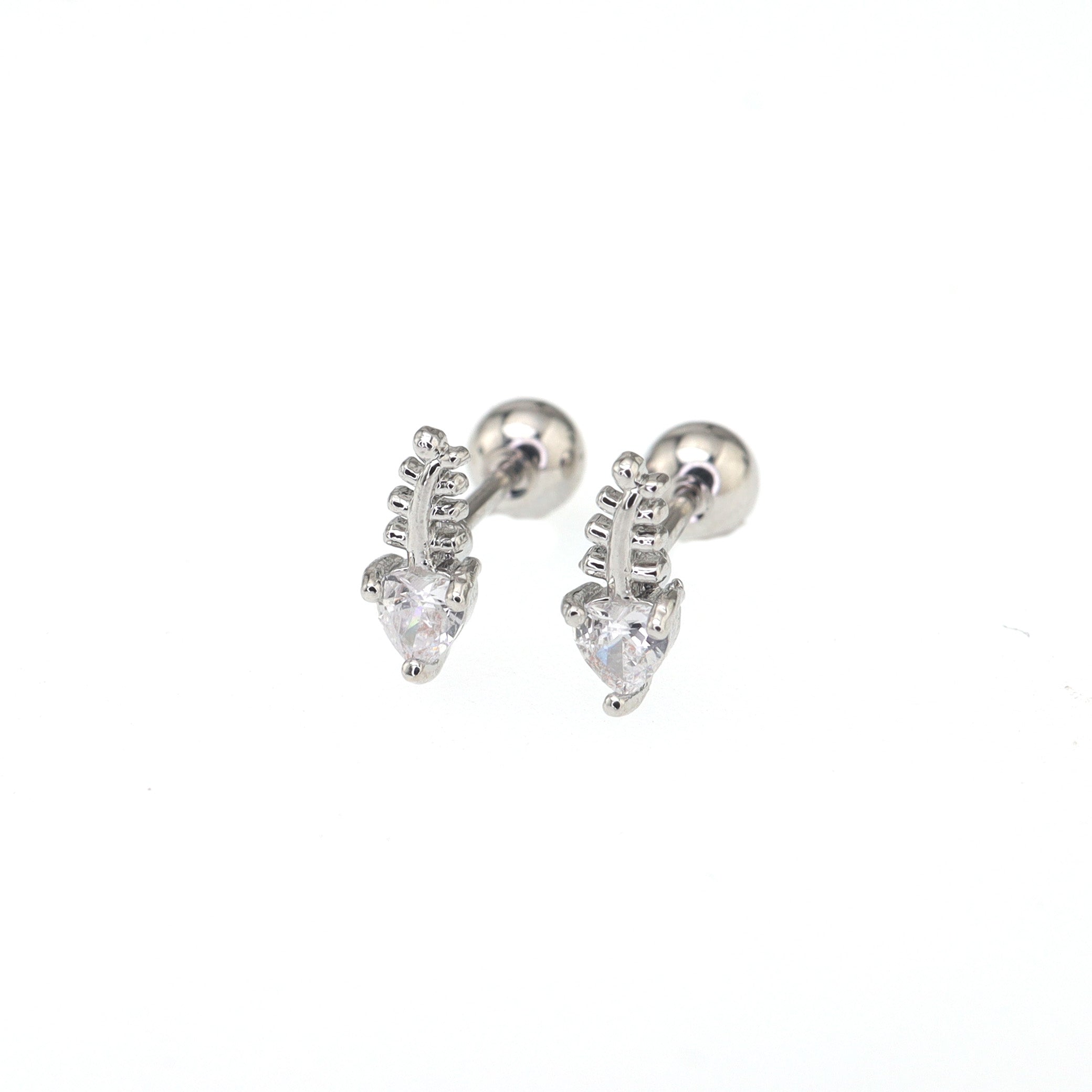 20G CZ Mini Fishbone Ear Studs ph1
