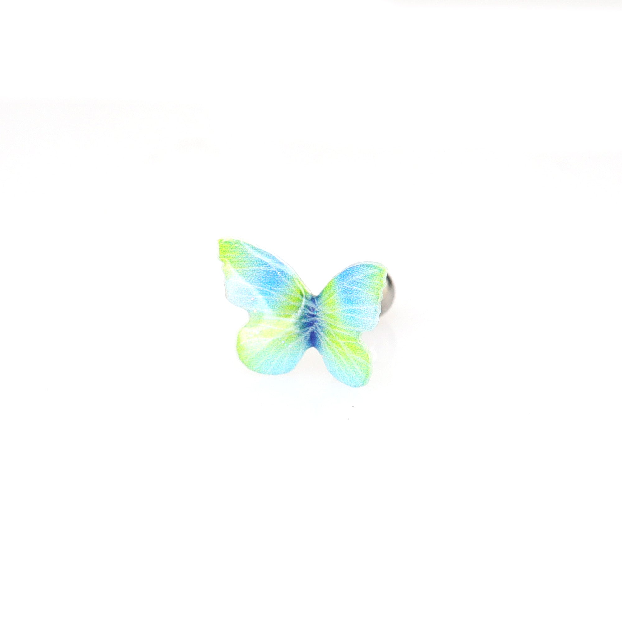 Green Gradient Resin Butterfly stainless steel Ear Studs ph1
