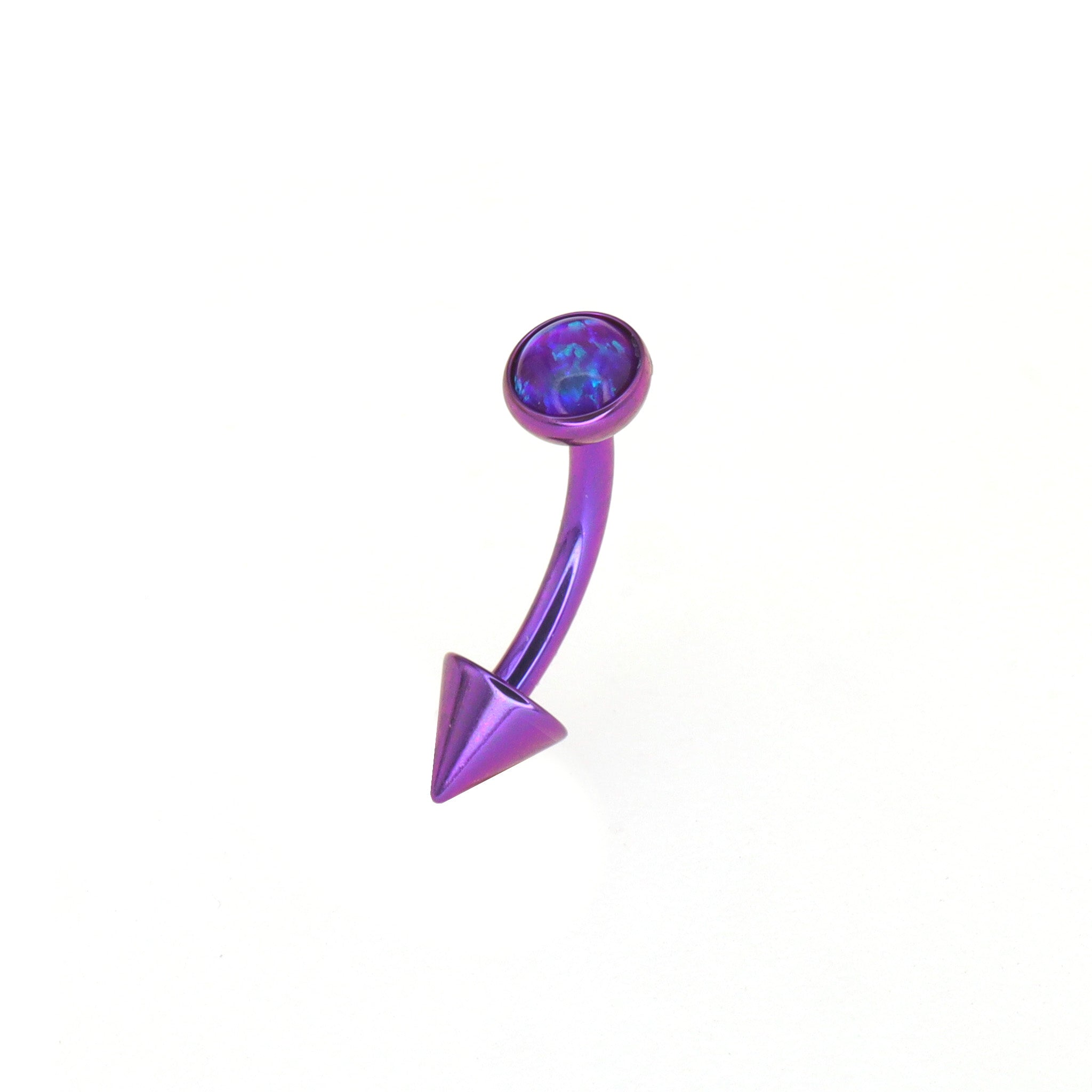 Rainbow Opal Spike Titanium Rook Jewelry ph1