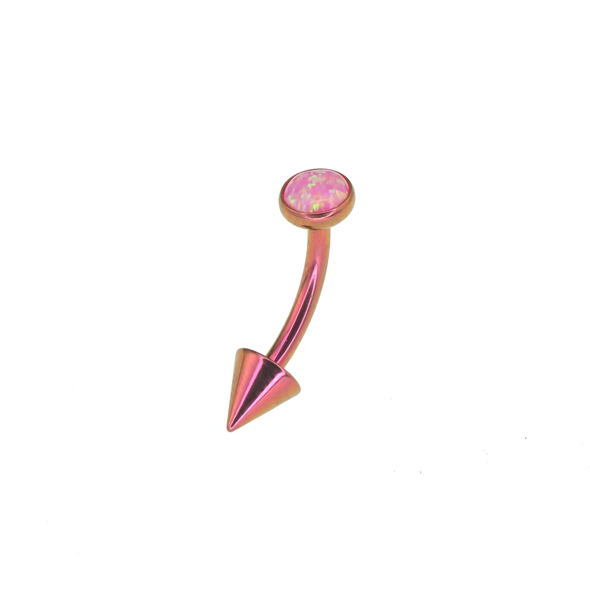 Rainbow Opal Spike Titanium Rook Jewelry ph1