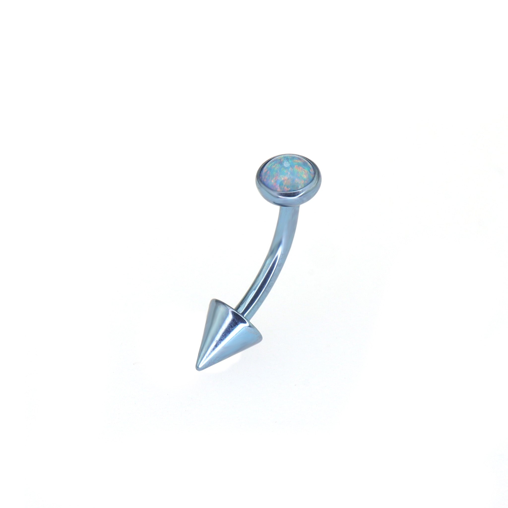 Rainbow Opal Spike Titanium Rook Jewelry ph1