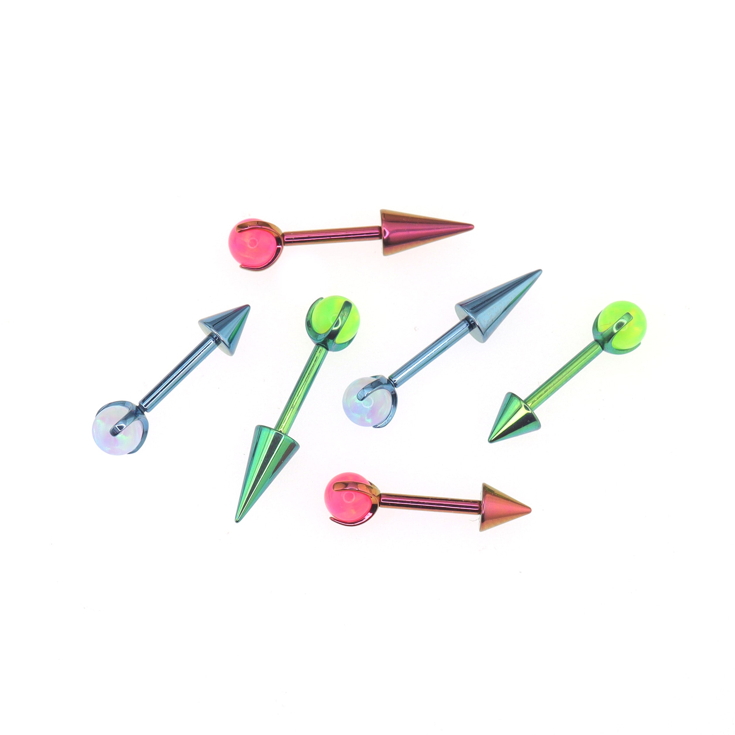 Opal Spike Internally Threaded Titanium Cartilage Studs ph1 查件