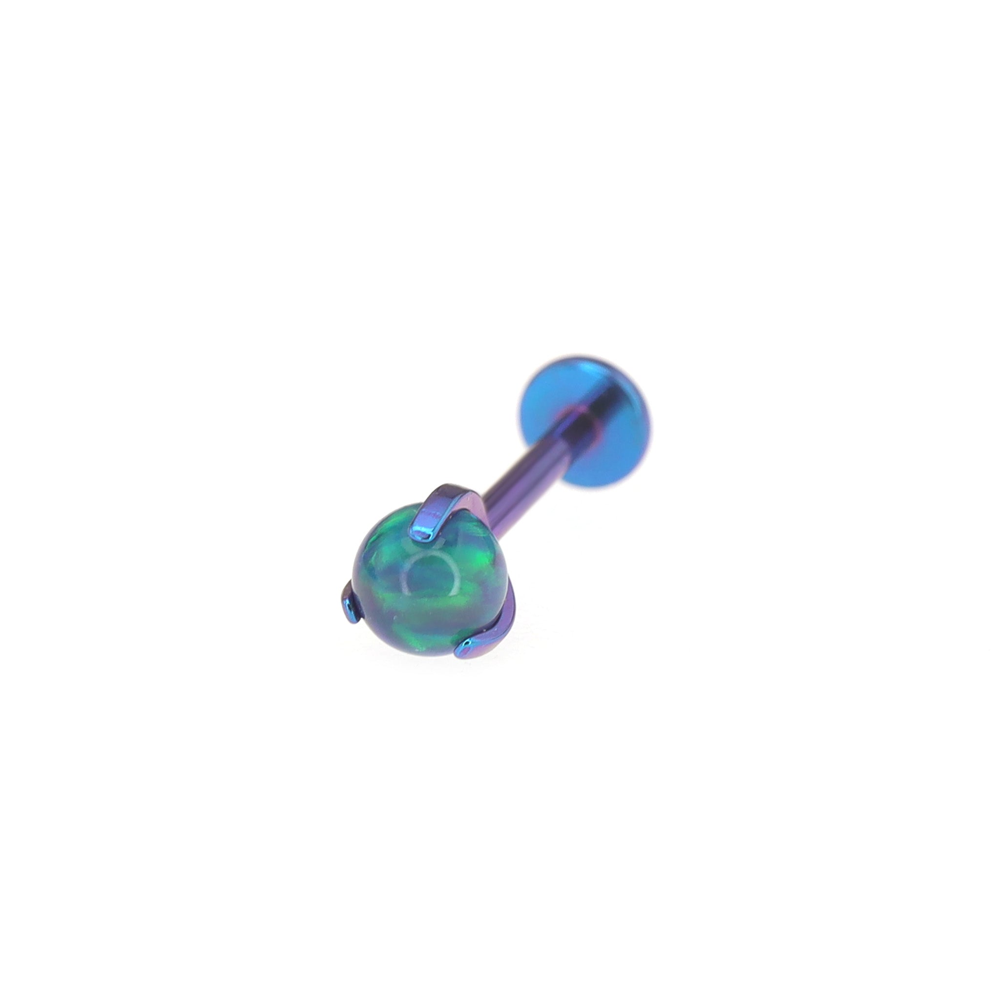 Aurora Borealis Opal Internally Threaded Titanium Studs ph1