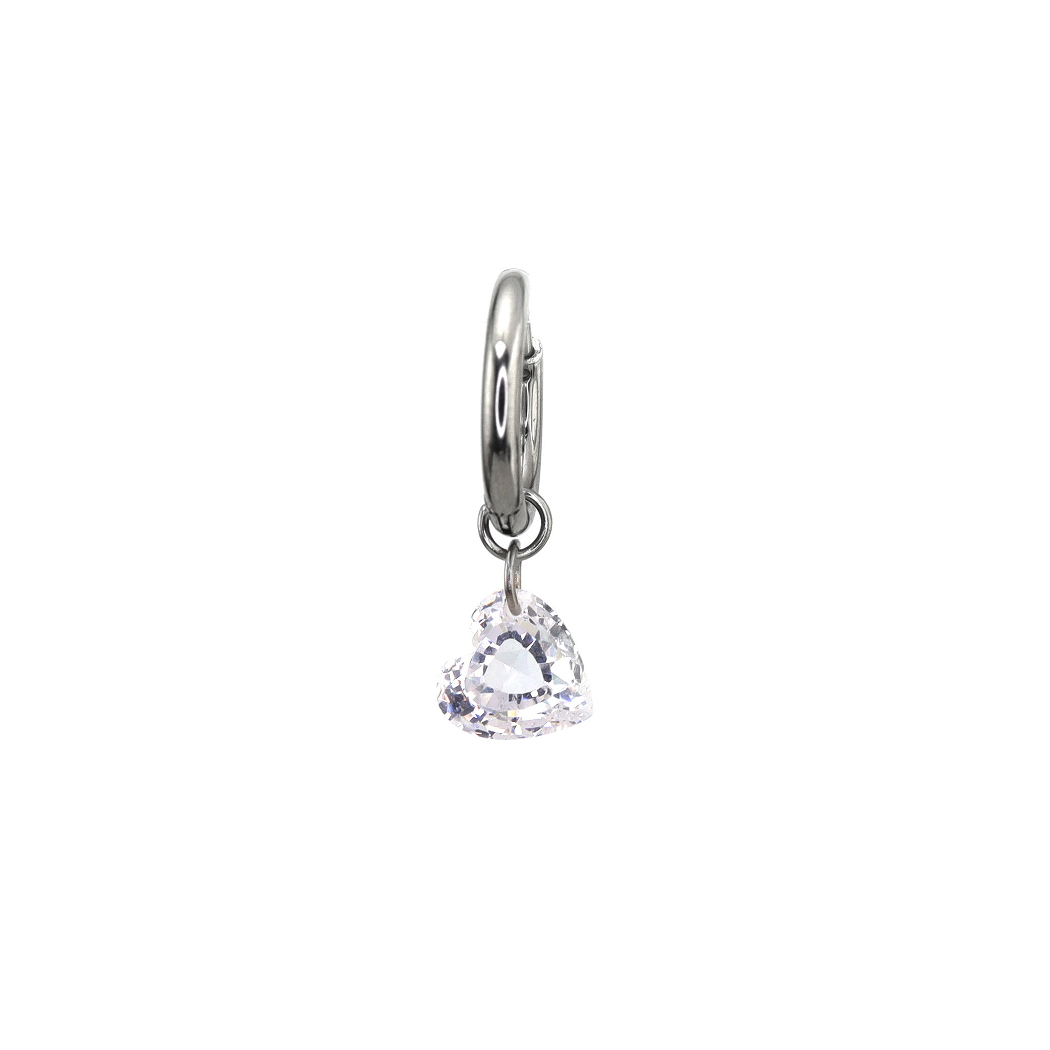 Rainbow Heart CZ Pendant tainless steel Earrings ph1