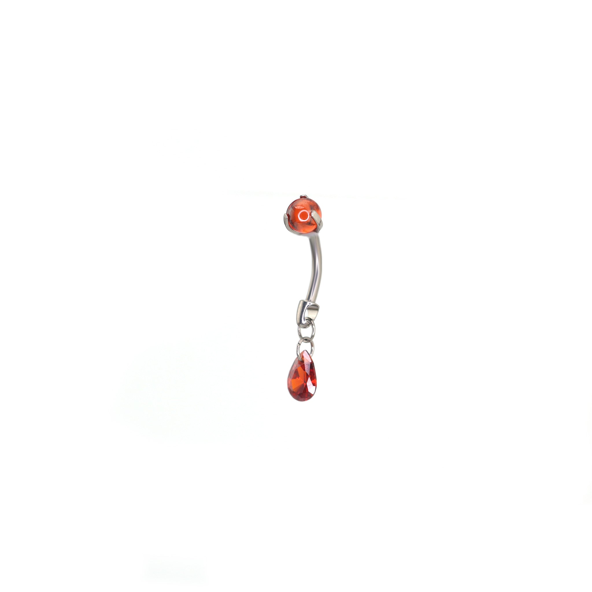 Gothic Red Teardrop Pendant Titanium Rook Jewelry ph1