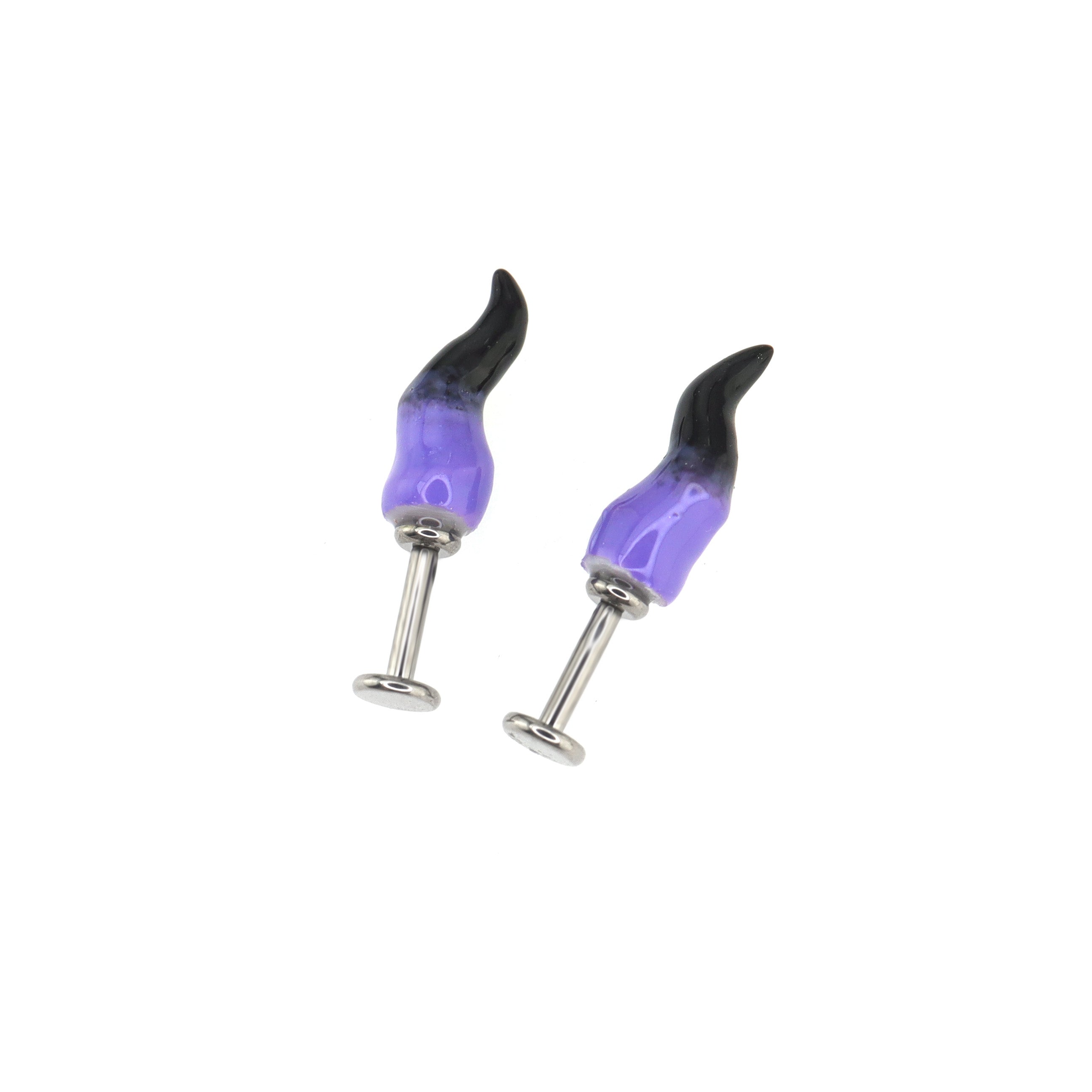 Purple Satan Titanium Helix Studs ph1