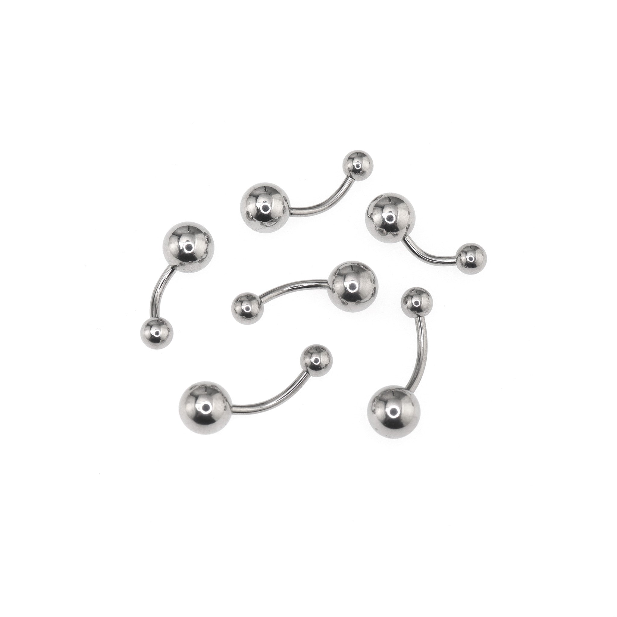 6PCS Ball Stainless steel Basic Belly Rings Set