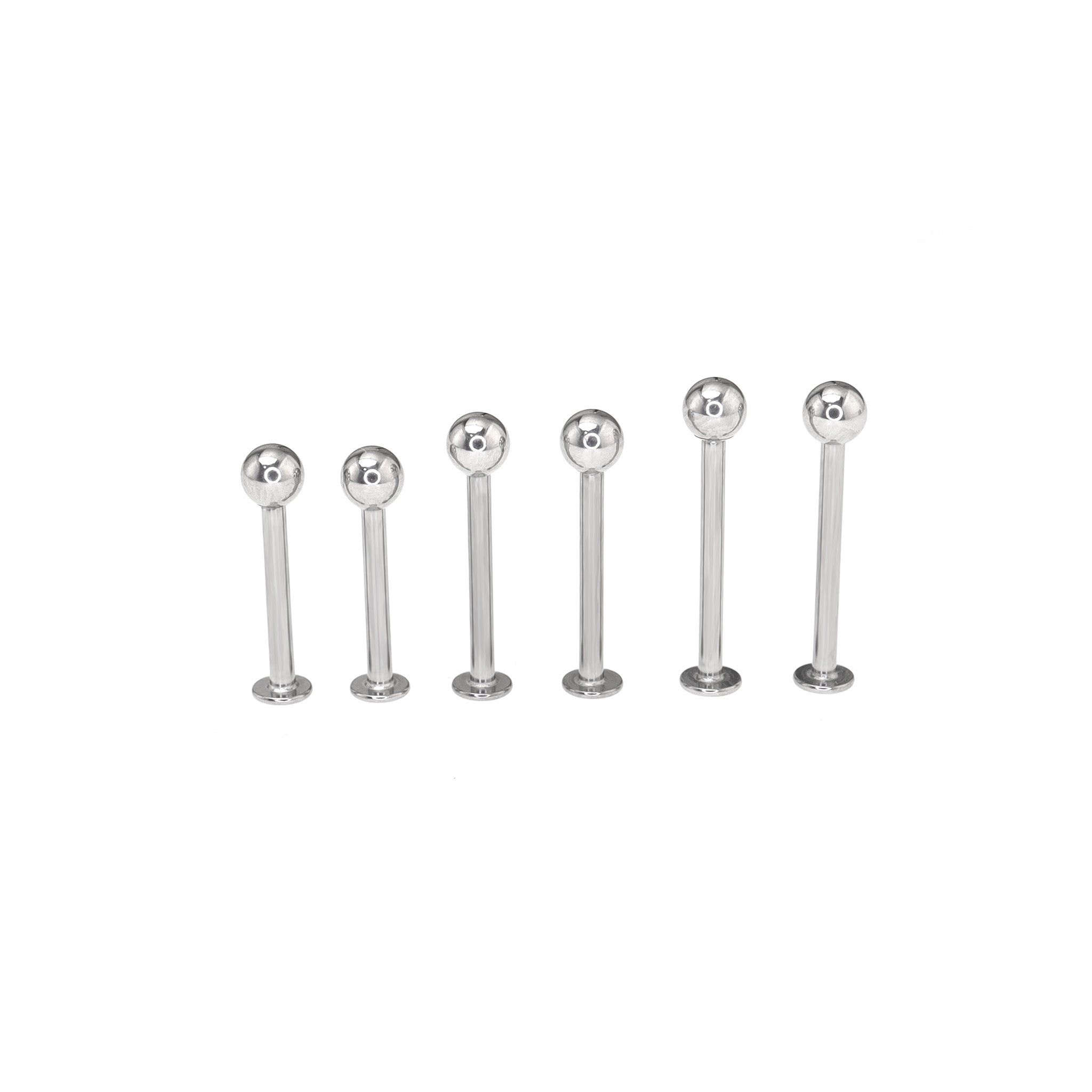 6PCS Flat Back stainless steel tongue stud Set