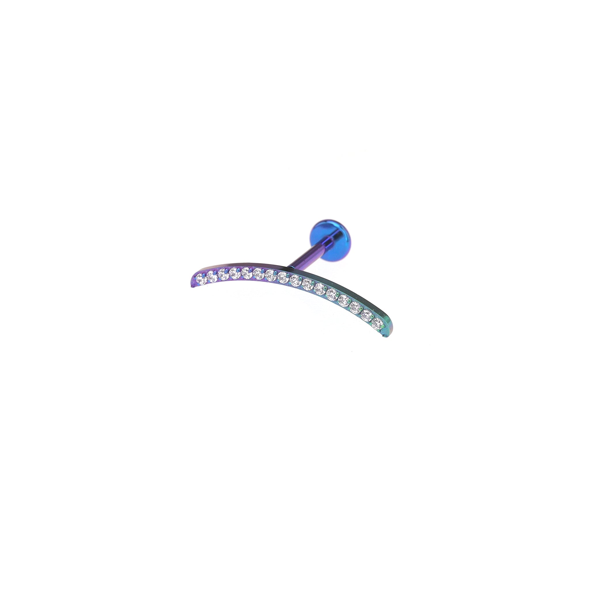 CZ Curved Titanium Tragus Studs