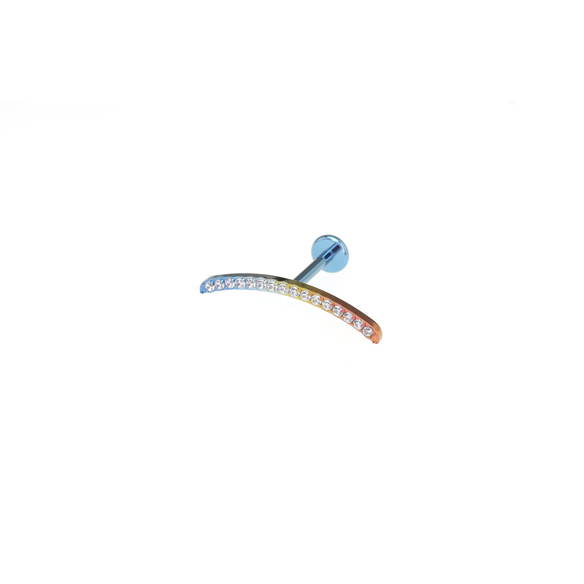 CZ Curved Titanium Tragus Studs
