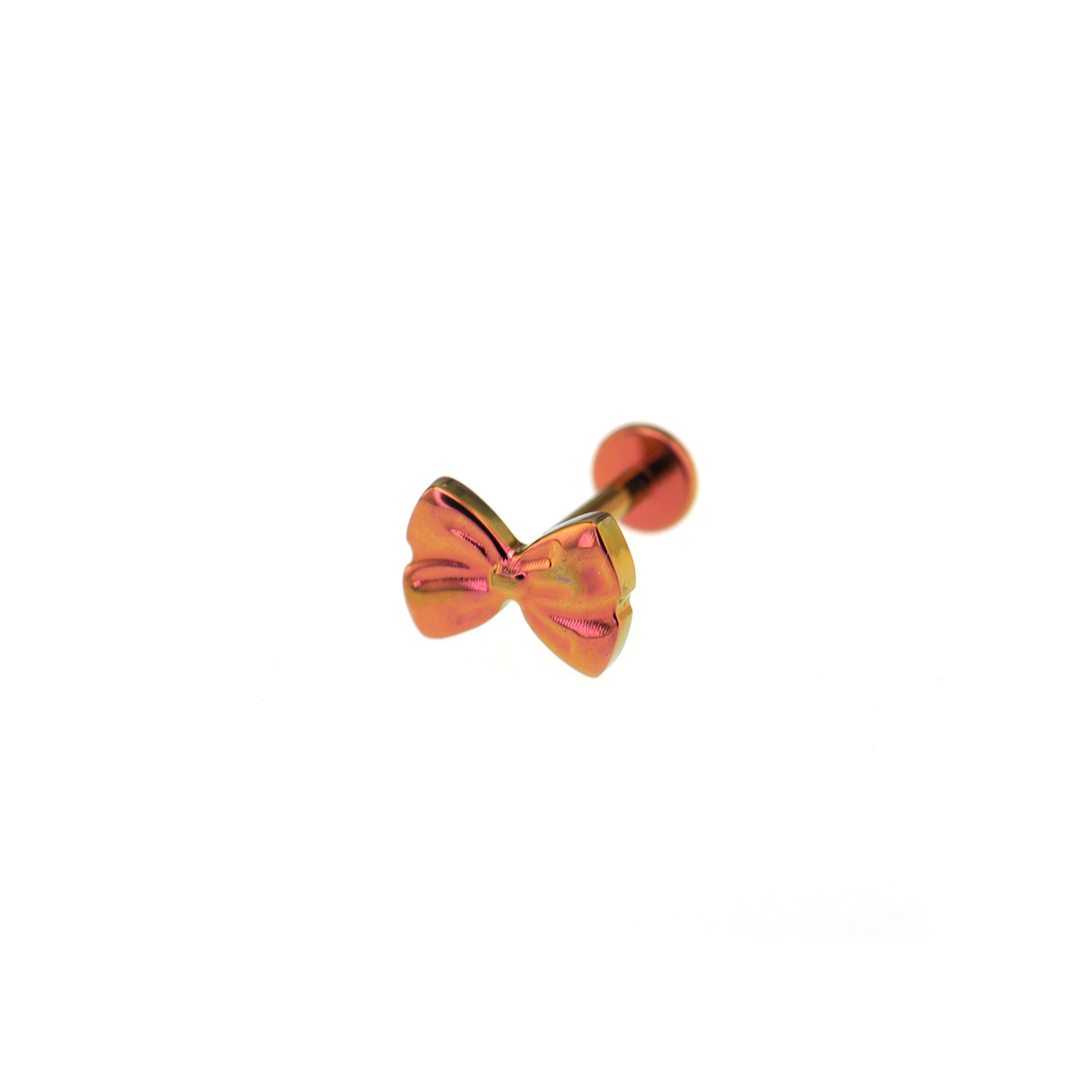 3D Cute Bow Internally Threaded Titanium Titanium