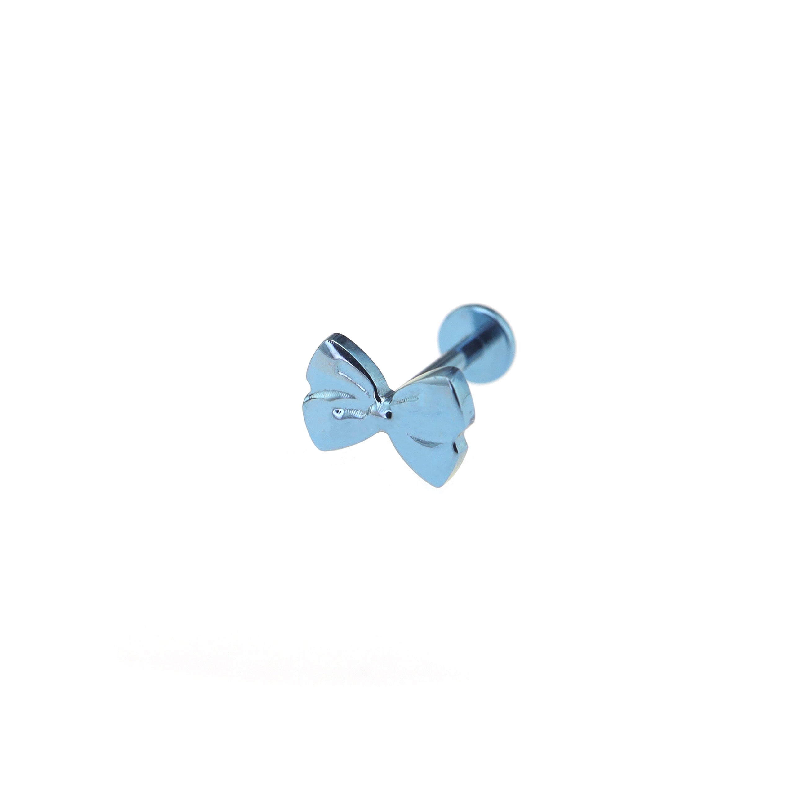 3D Cute Bow Internally Threaded Titanium Titanium