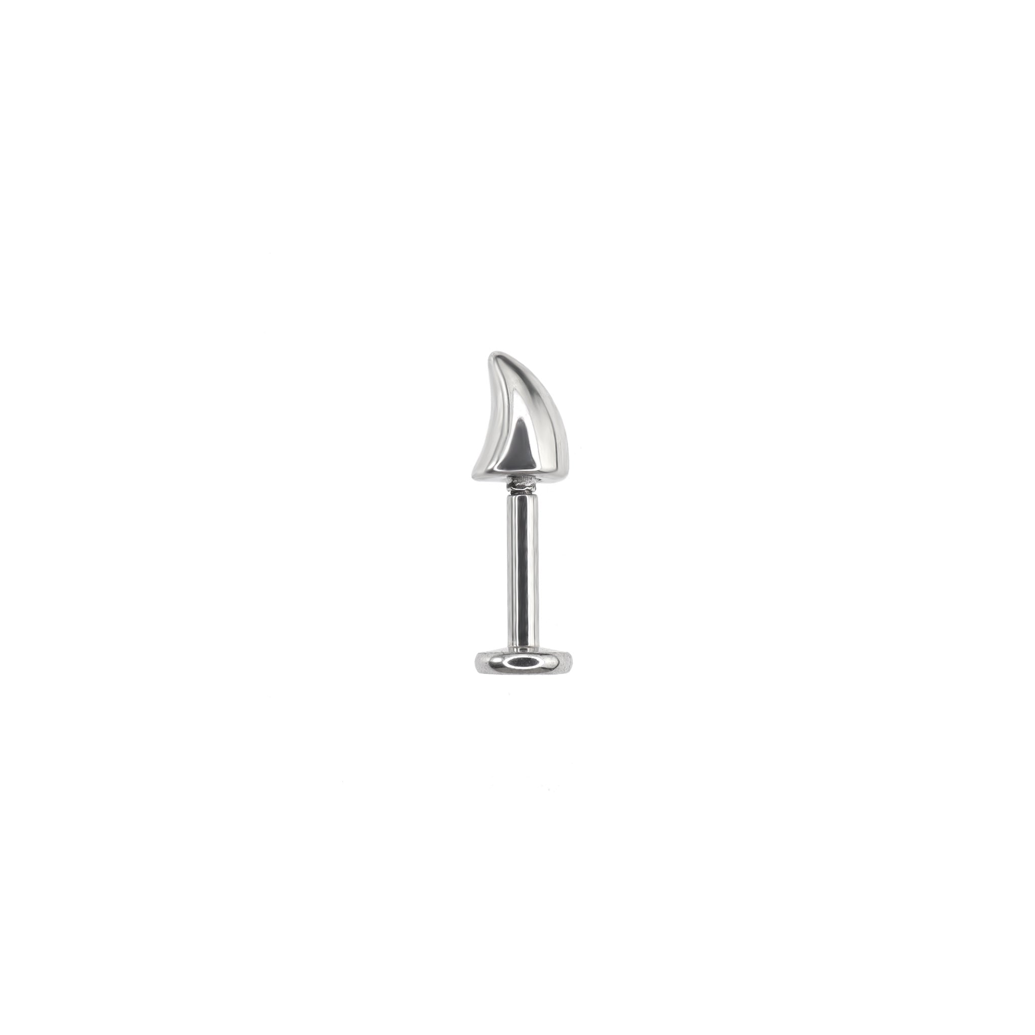 Devil Horn Internally Threaded stainless steel Ear Stud