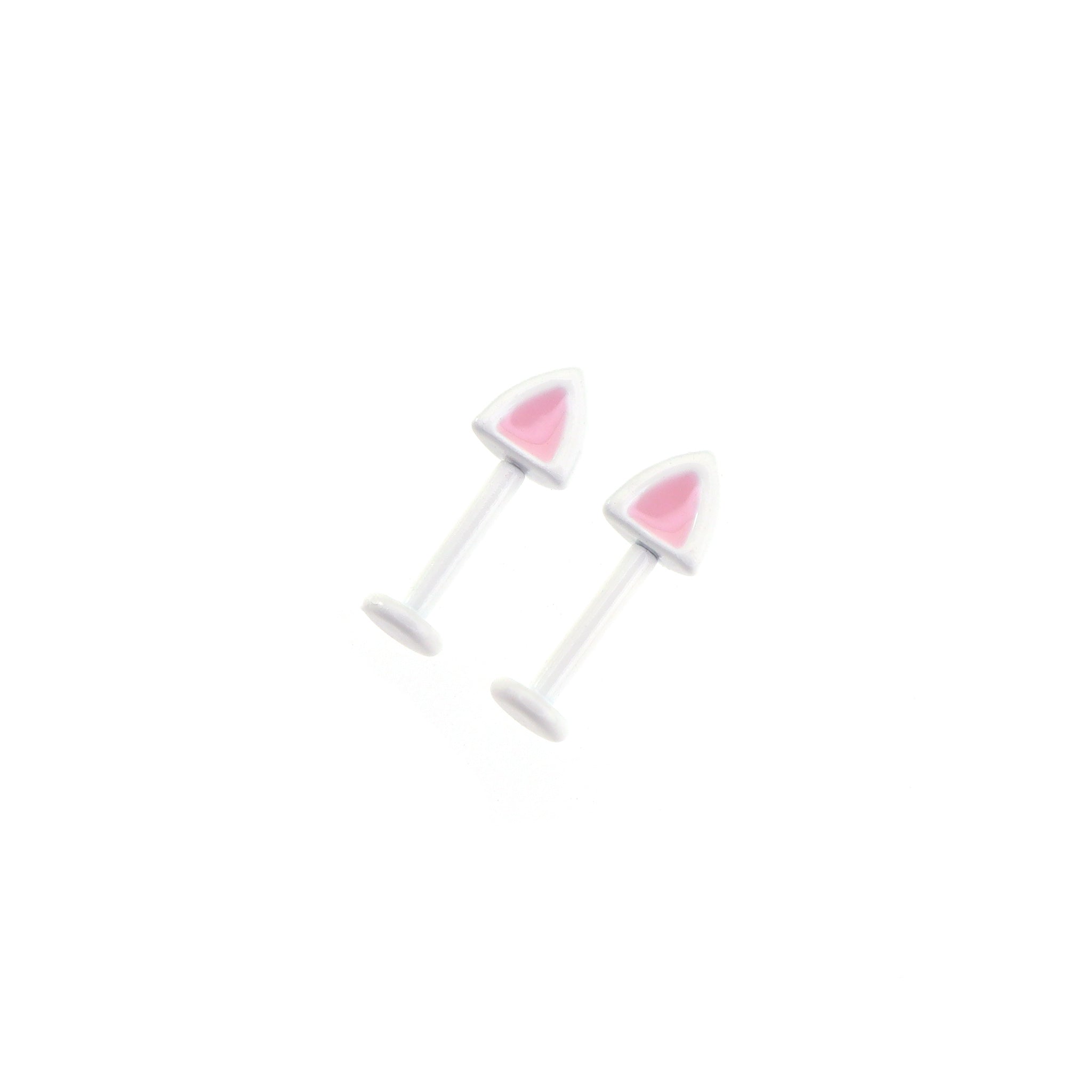 Oil Slick Cat Ear stainless steel Cartilage Studs
