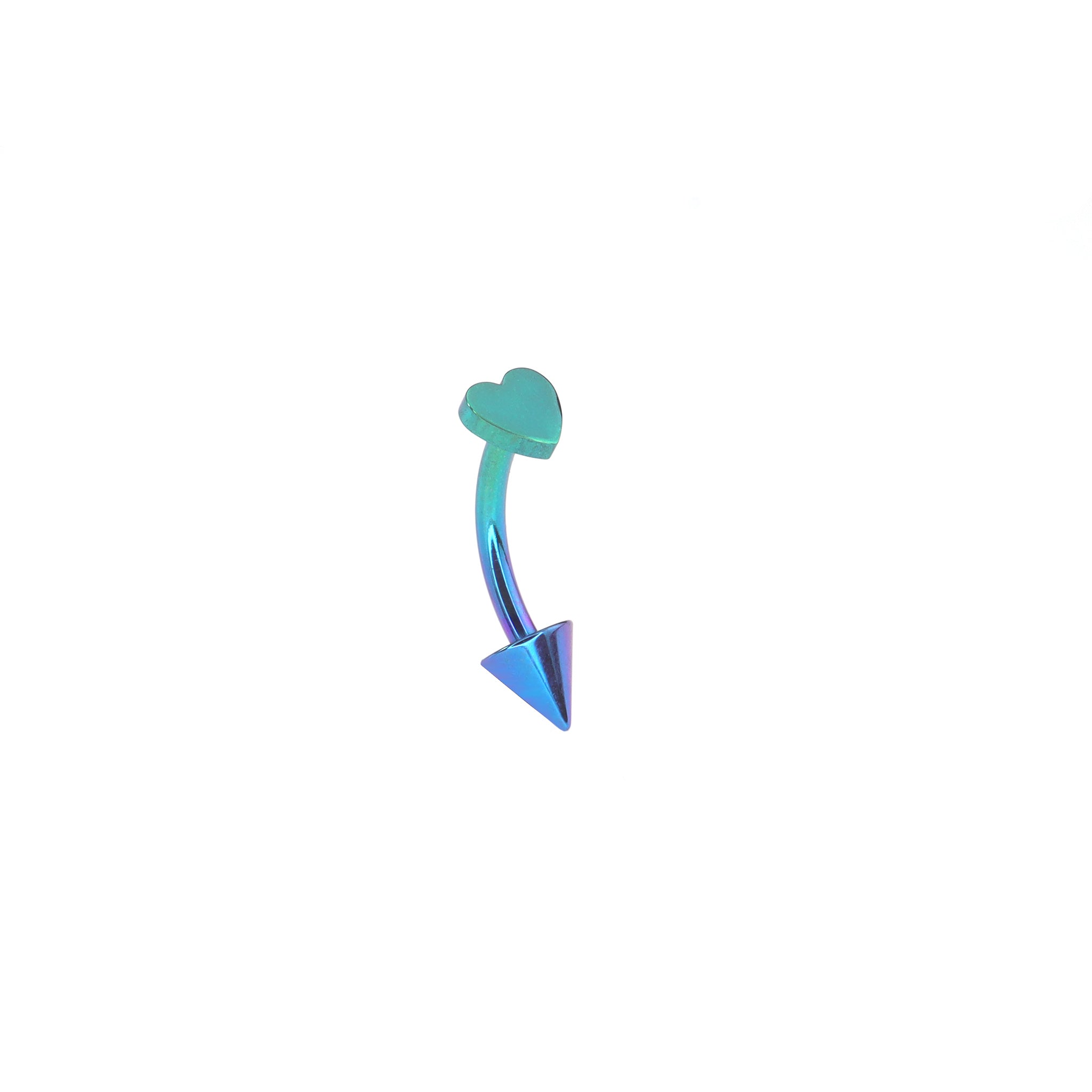 Heart Spike Titanium Rook Jewelry