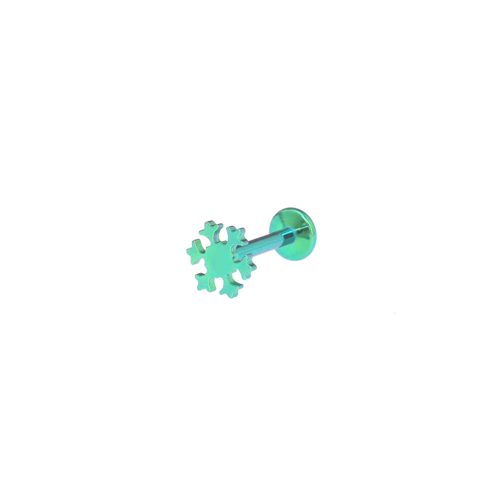 Mini Snowflake Titanium Ear Studs