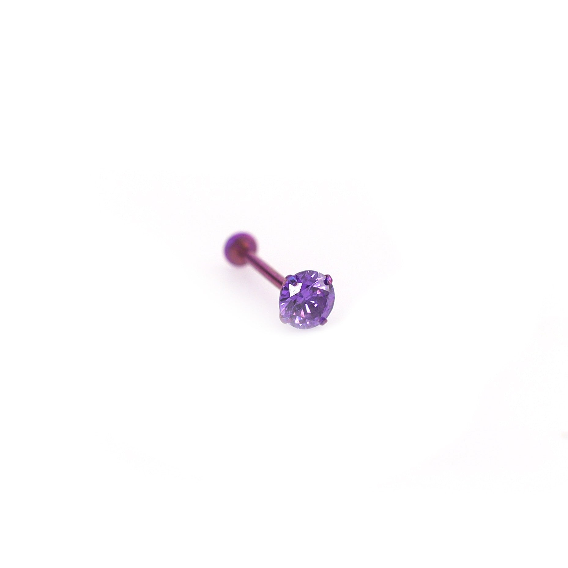 Titanium CZ Threadless Pin