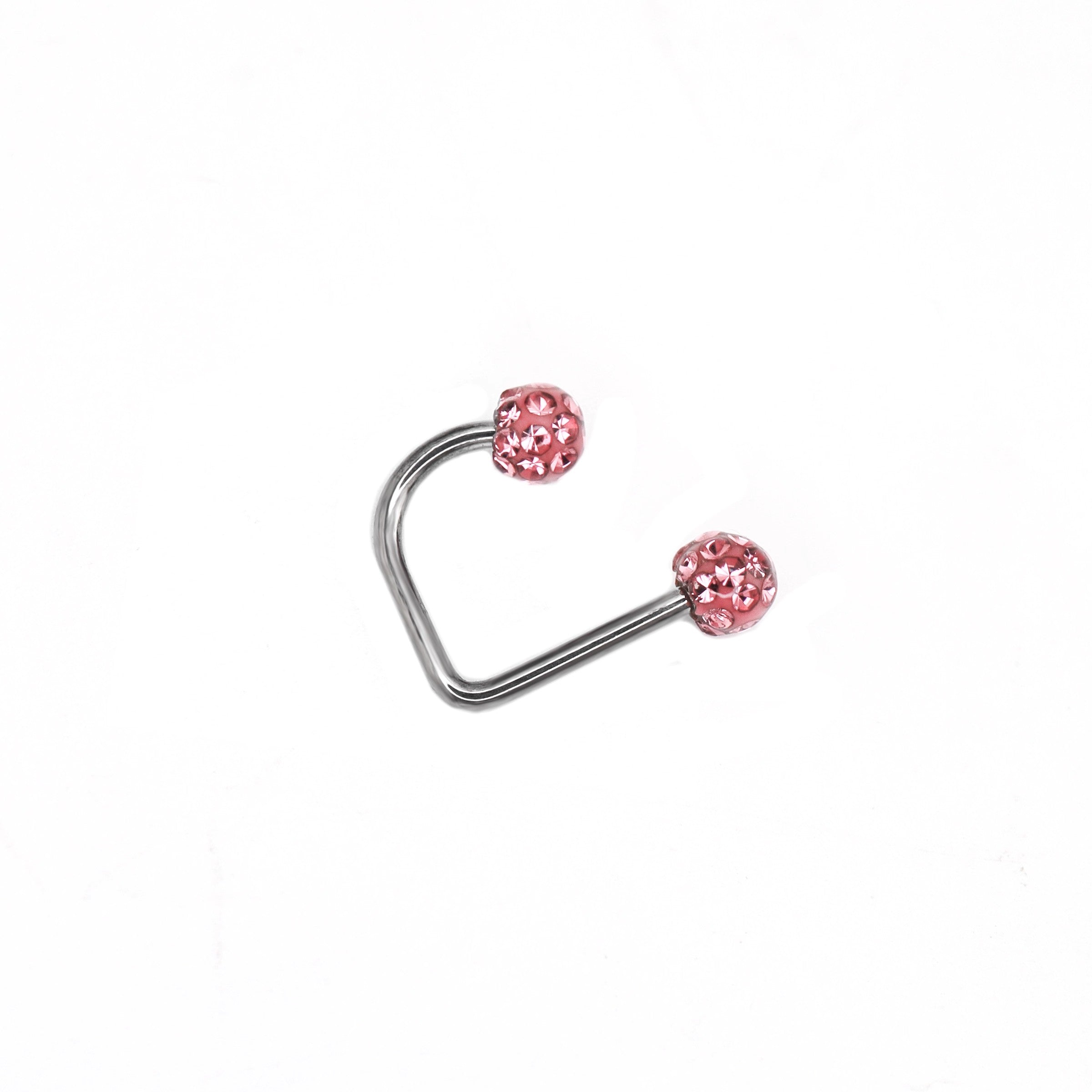 Full CZ Stainless Steel U-ring