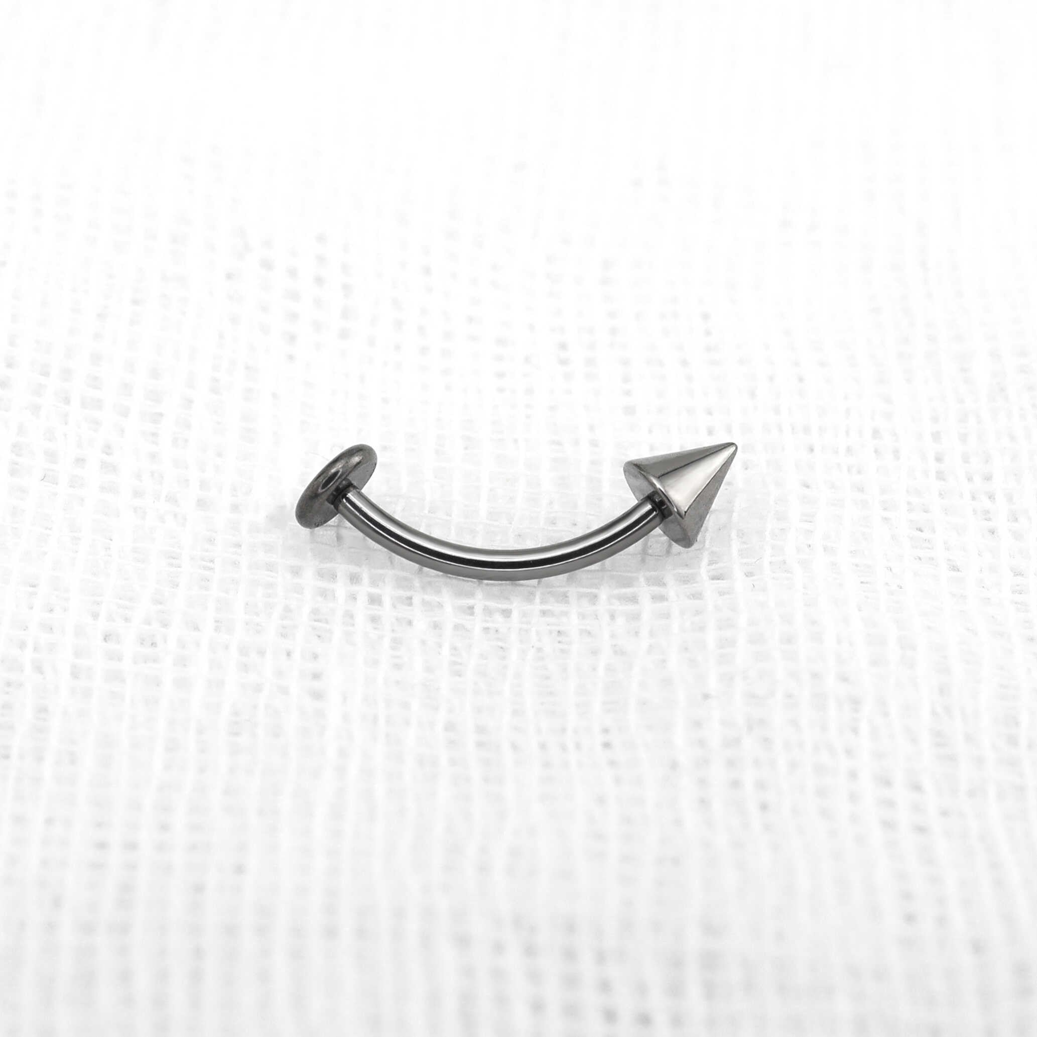 Flat Back Spike Titanium Studs