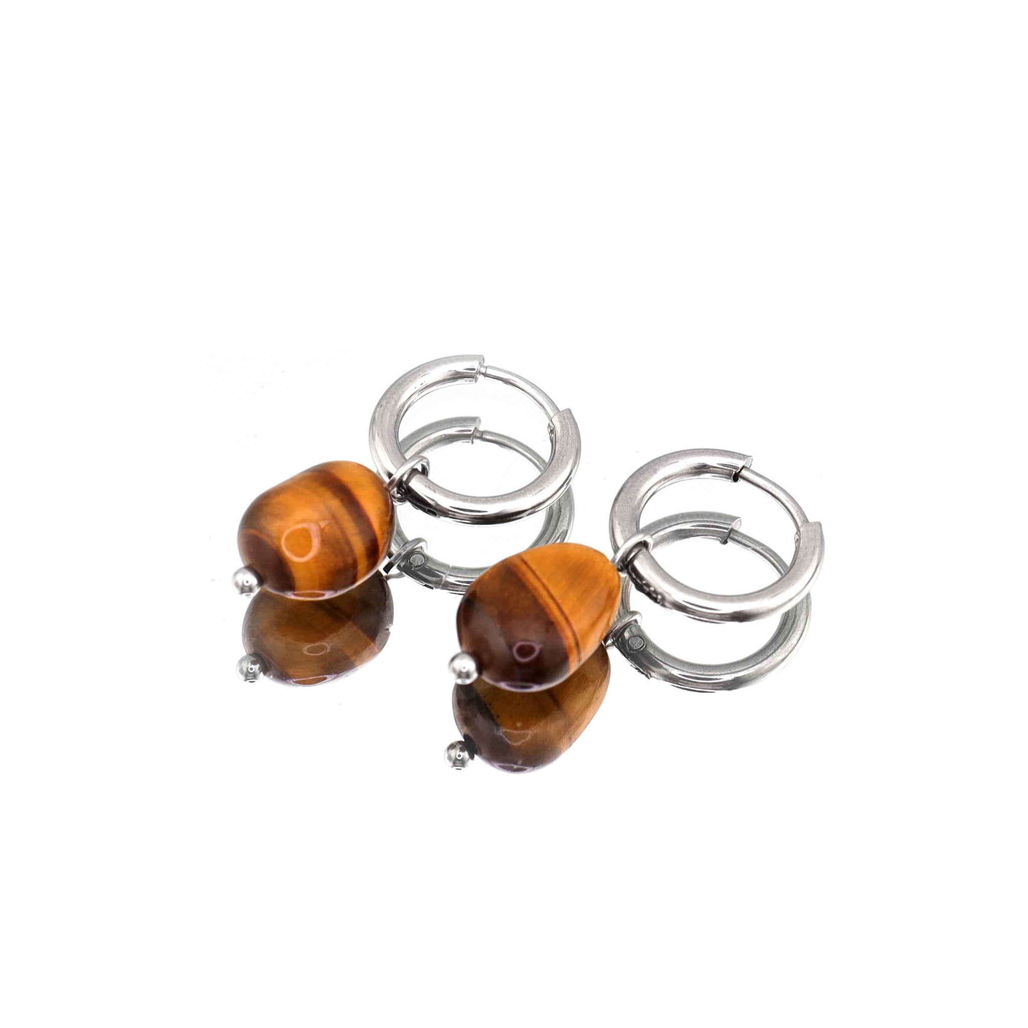Wood Grain Minimalist stainless steel Pendant Earring ph1